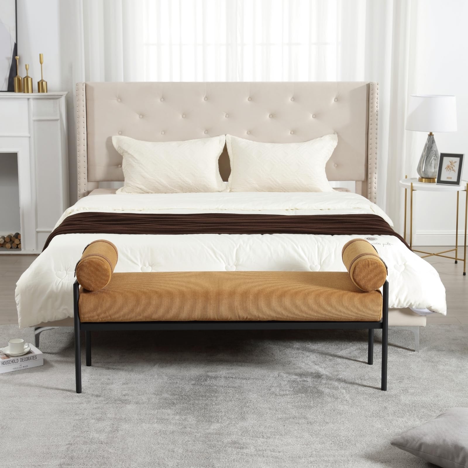 ROCITY 55 "W Bedroom Bench with Removable Pillows - 2160BH