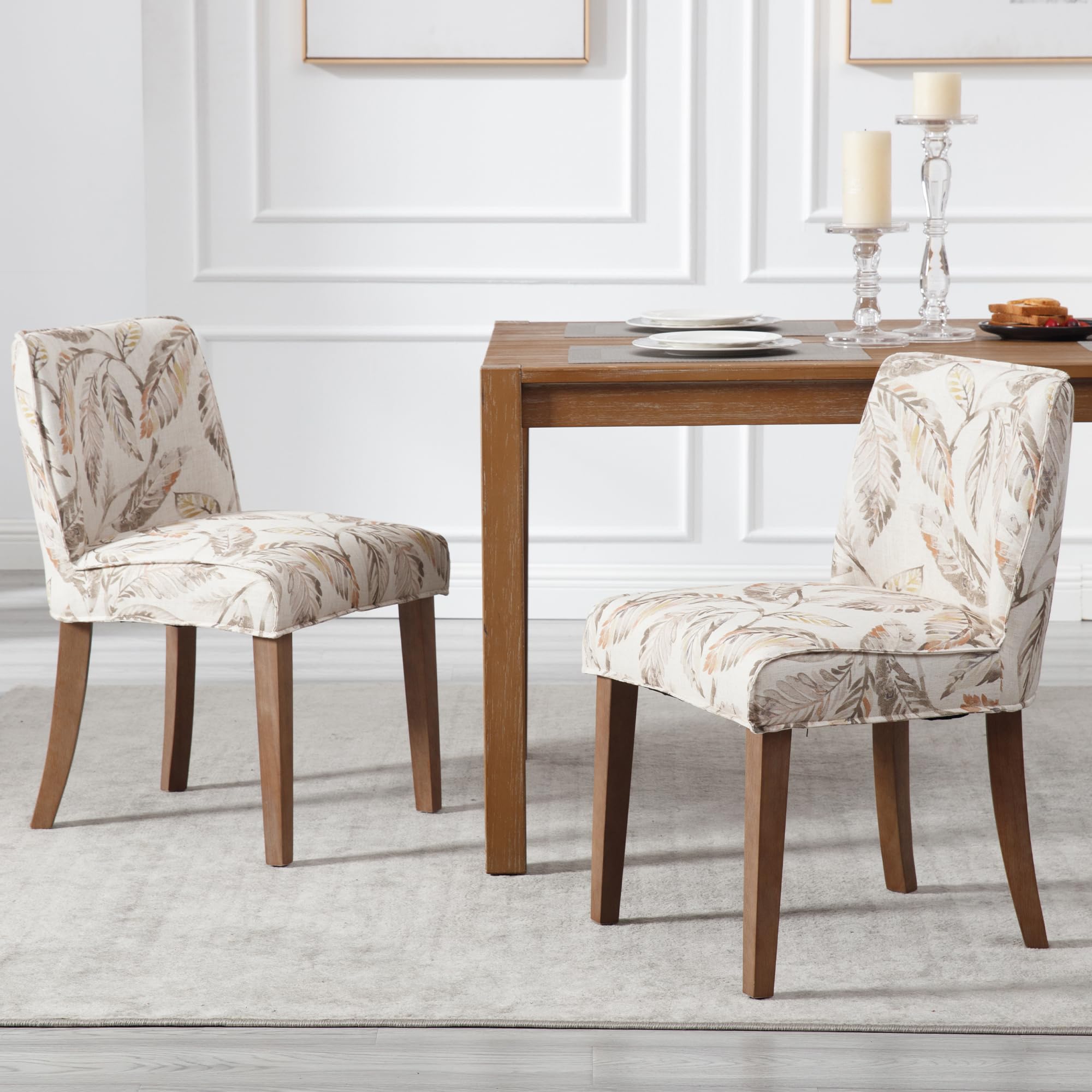 Janoray Farmhouse Fabric Dining Chairs Set of 2 - 2223DC