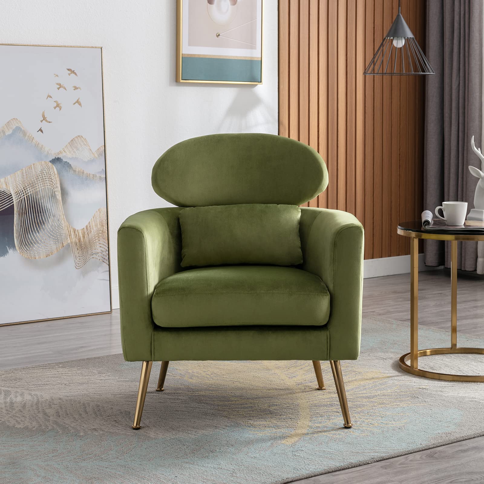 CHICAURA Upholstered Barrel Accent Chair 1 PCS - 8342AC