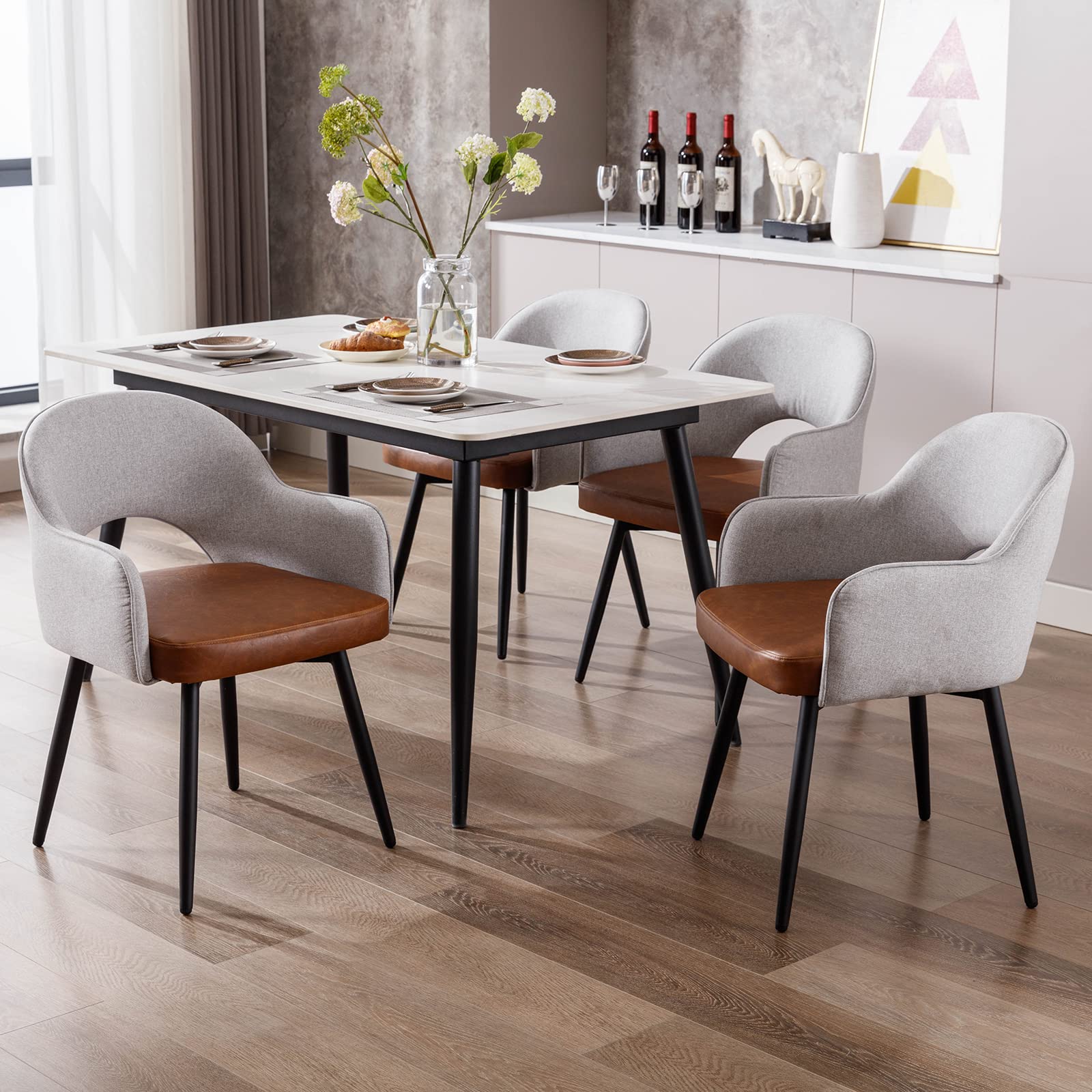 Janoray Swivel Kitchen Dining Chairs Set of 2 - 19027DC