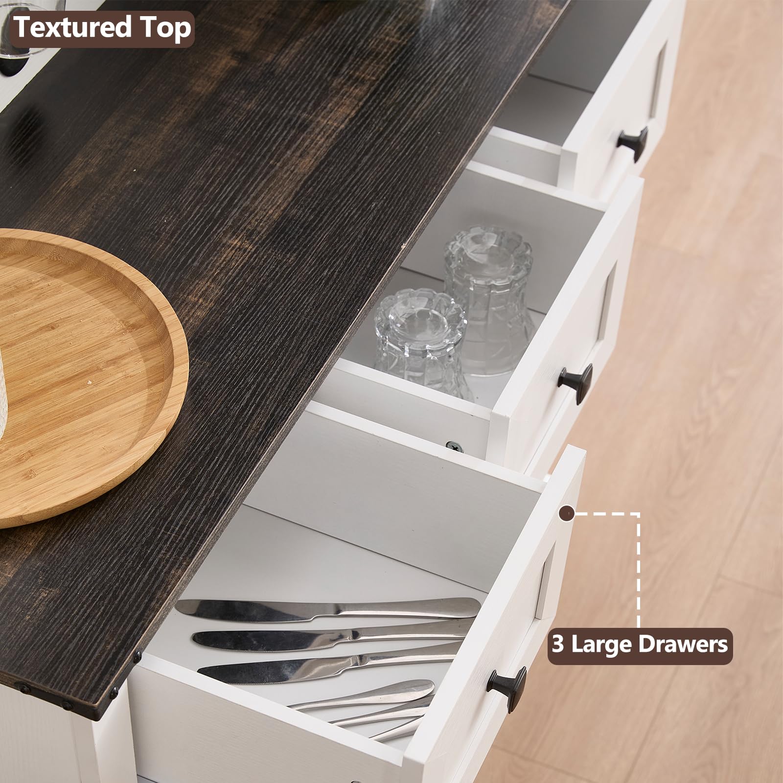 Kmax Farmhouse Coffee Bar Wine Cabinet - X158CB