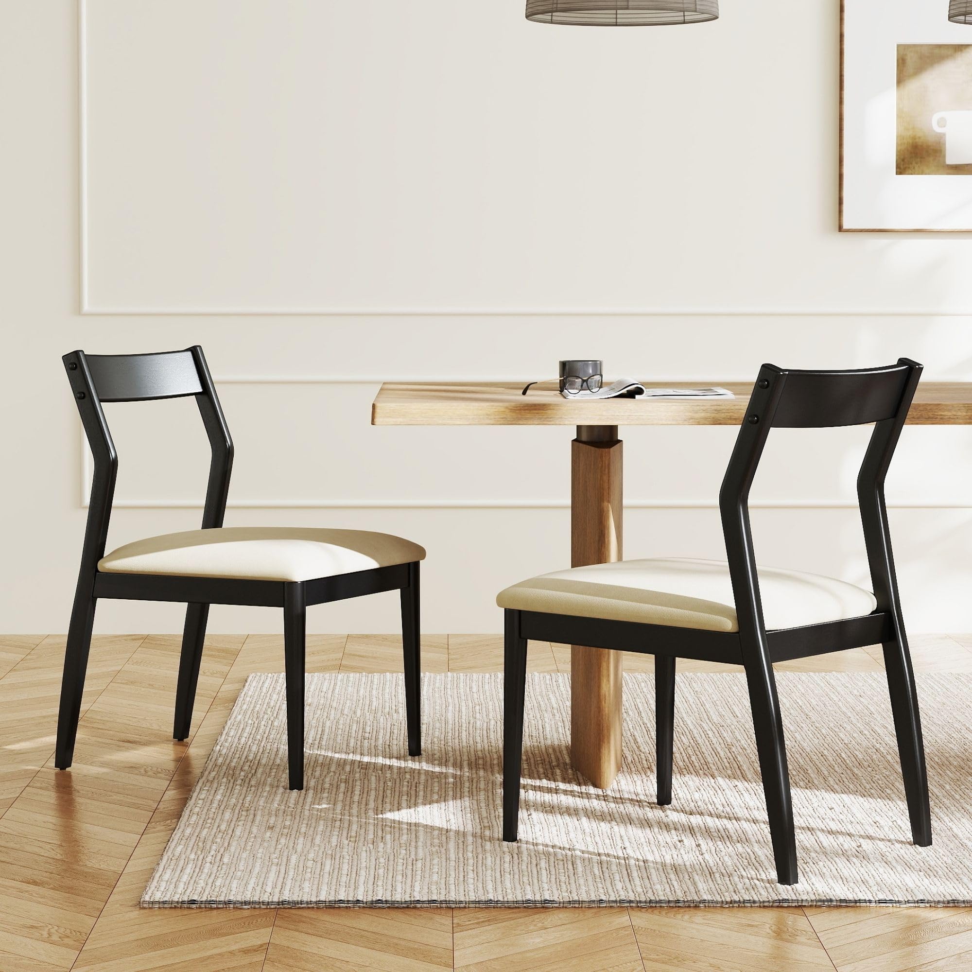 VESCASA Open Back Wooden Dining Chairs Set of 2 - 2313DC