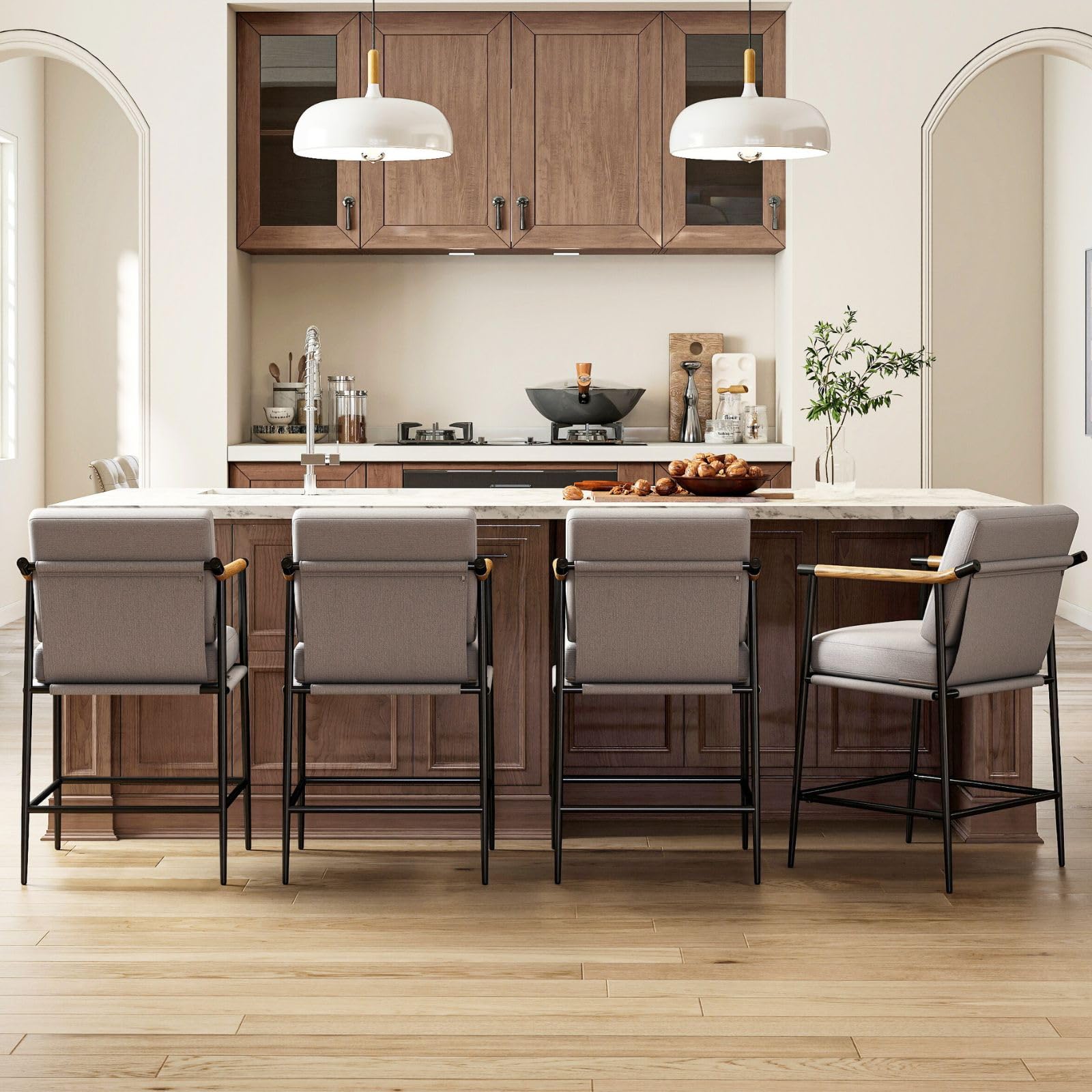 CIMOTA 26" Mid Century Modern Counter Stools Set of 2 - 15020CS