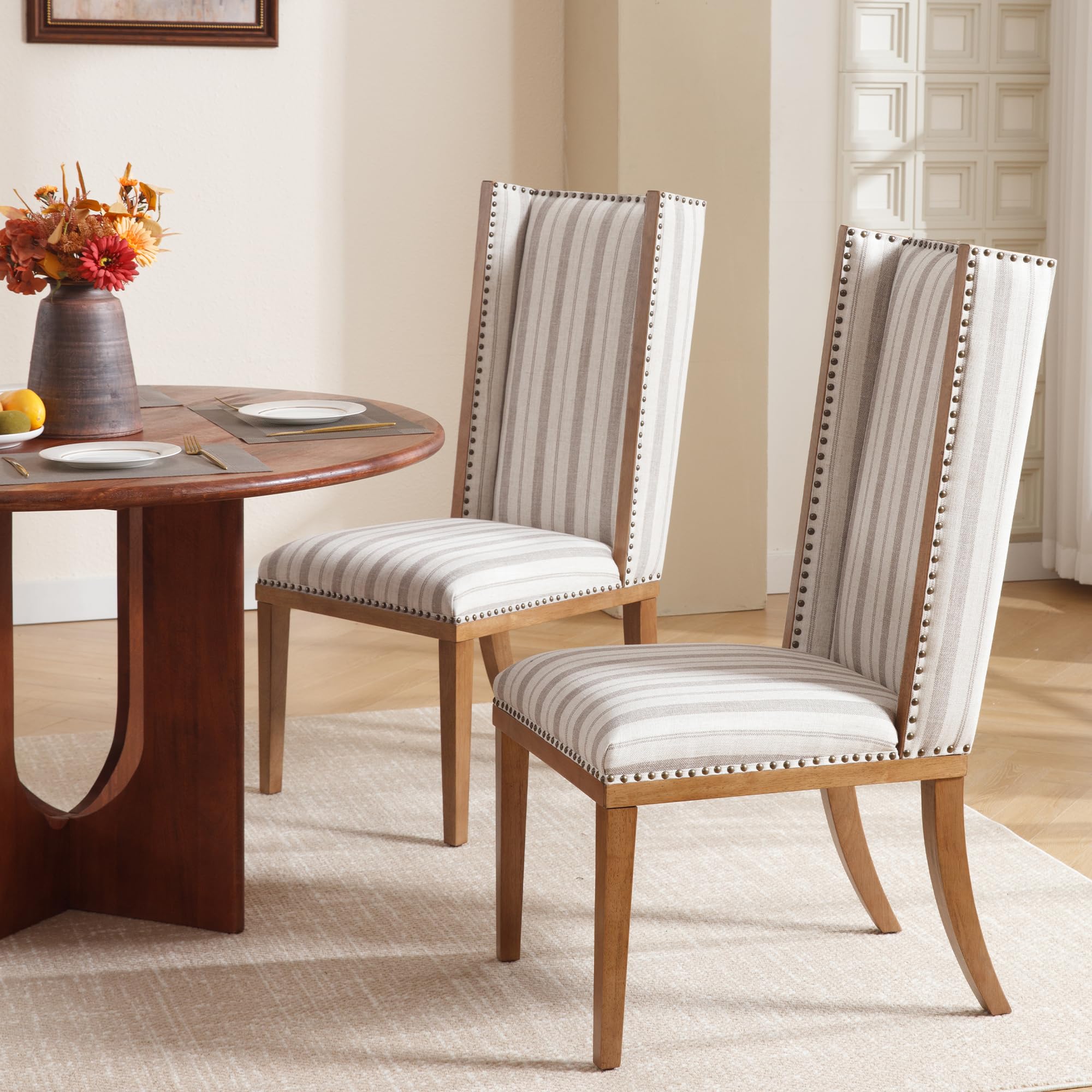 Janoray Mid Century High Back Dining Chairs Set of 2 - XX001DC