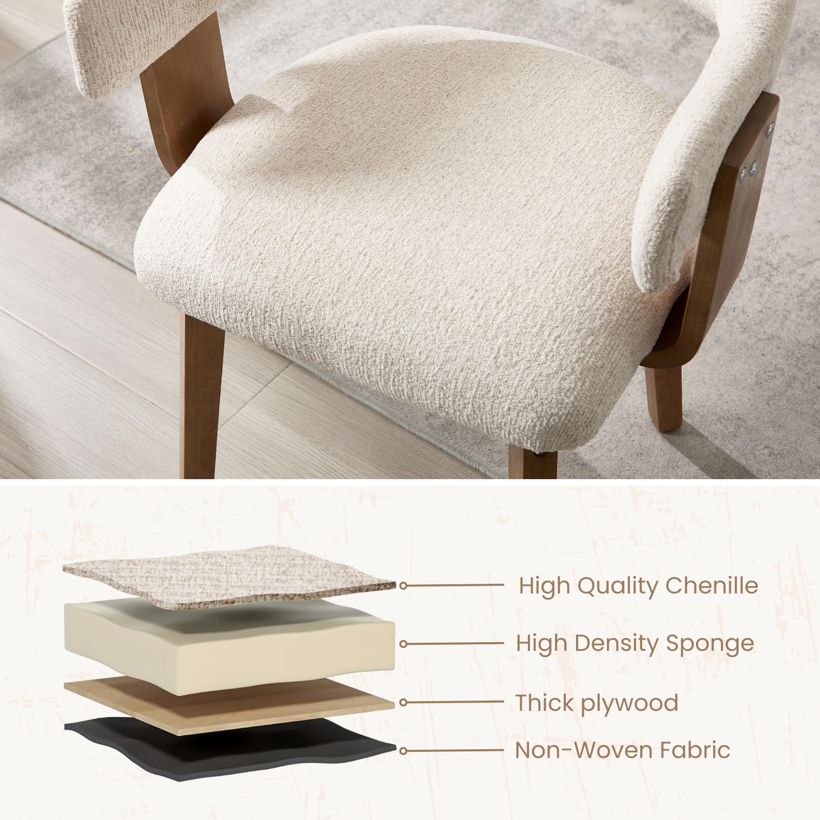 EALSON Barrel Dining Chairs Set of 2 - 10075DC