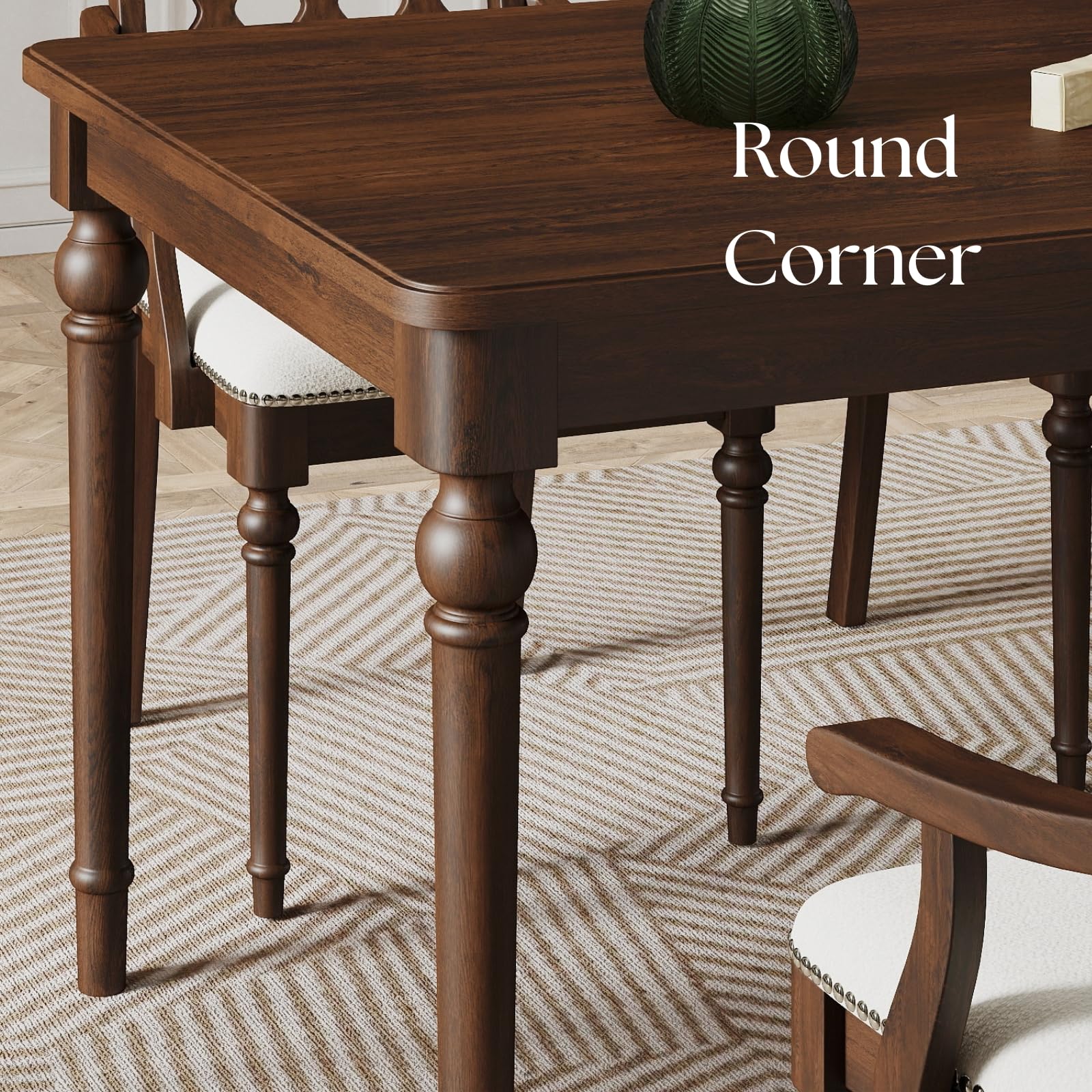 Janoray 63"W Rustic Solid Wood Dining Table - 3204DT