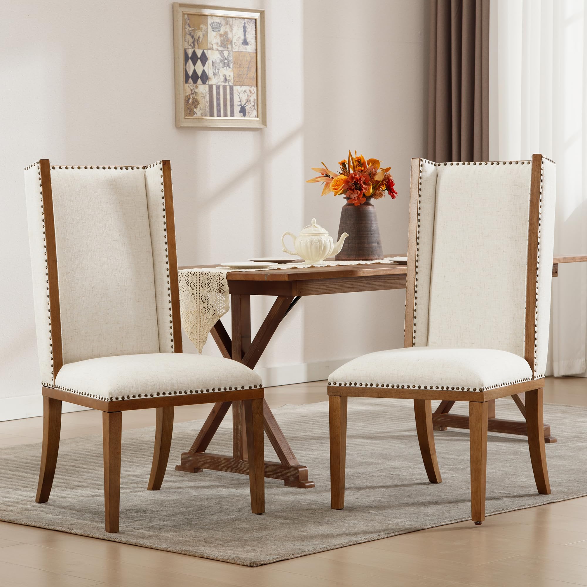 Janoray Mid Century High Back Dining Chairs Set of 2 - XX001DC