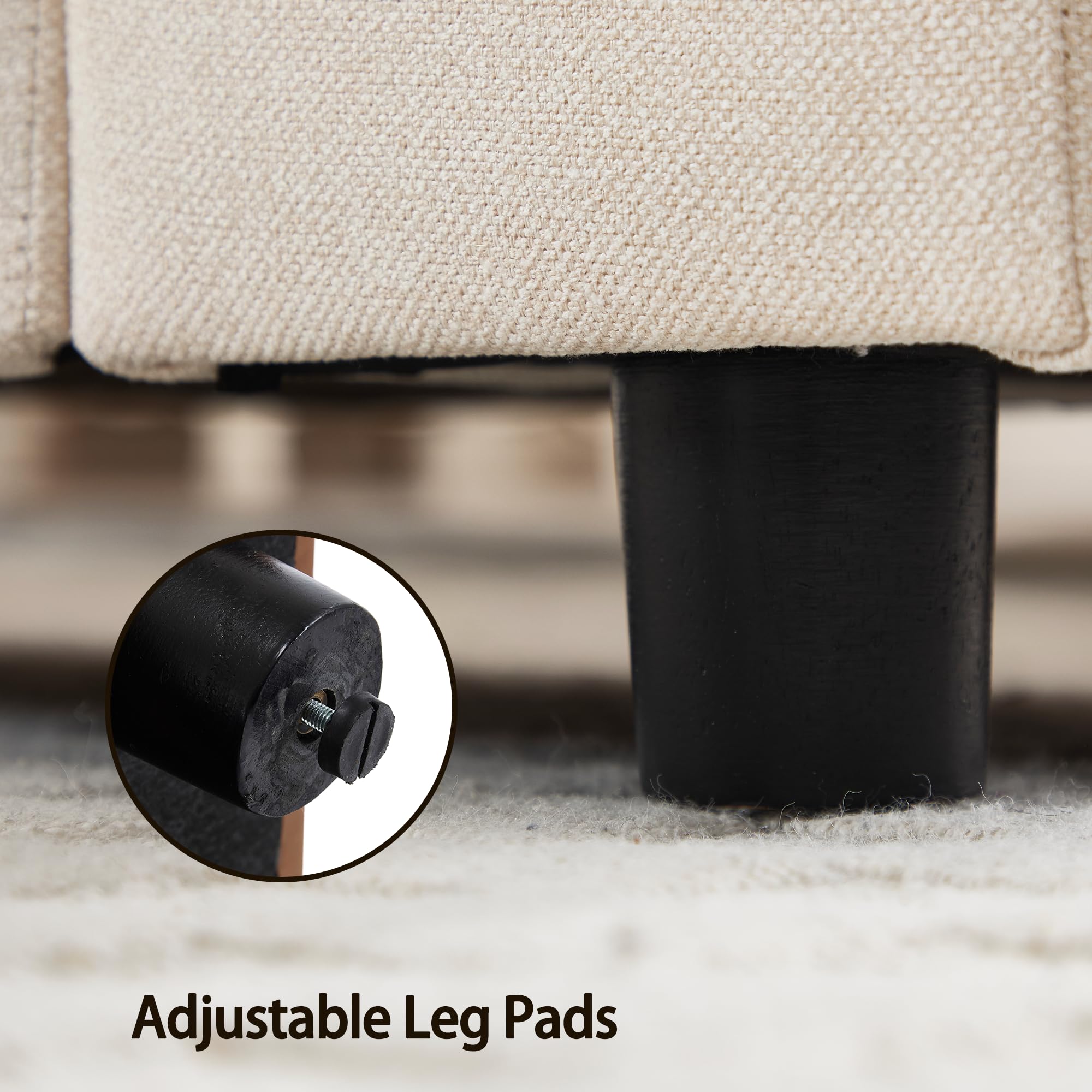 ROCITY 55" Upholstered Storage Bench for Entryway and Bedroom - 7060BH