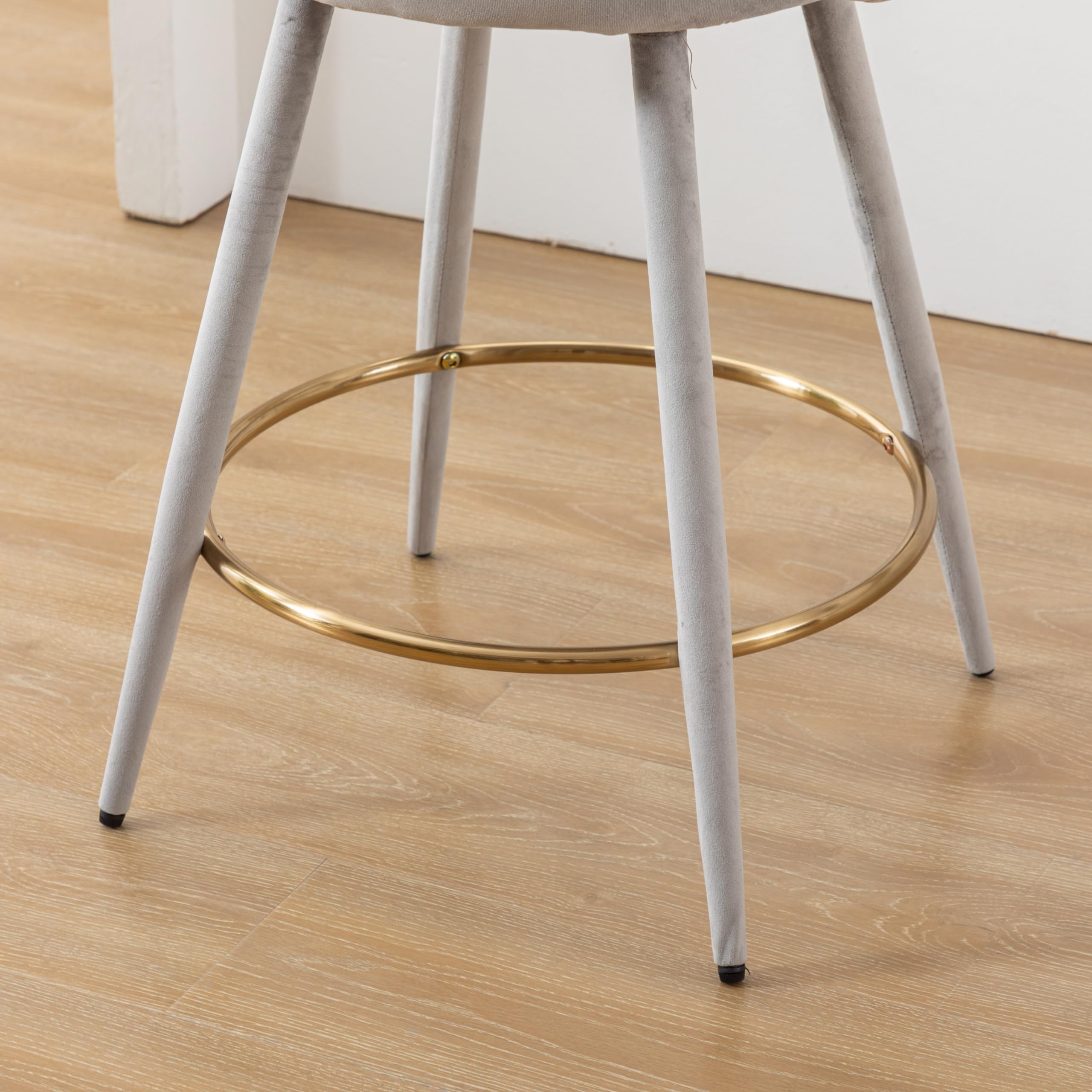 CHICAURA 26"H Petal Back Counter Stools with Footrest Set of 2 - 3208CS