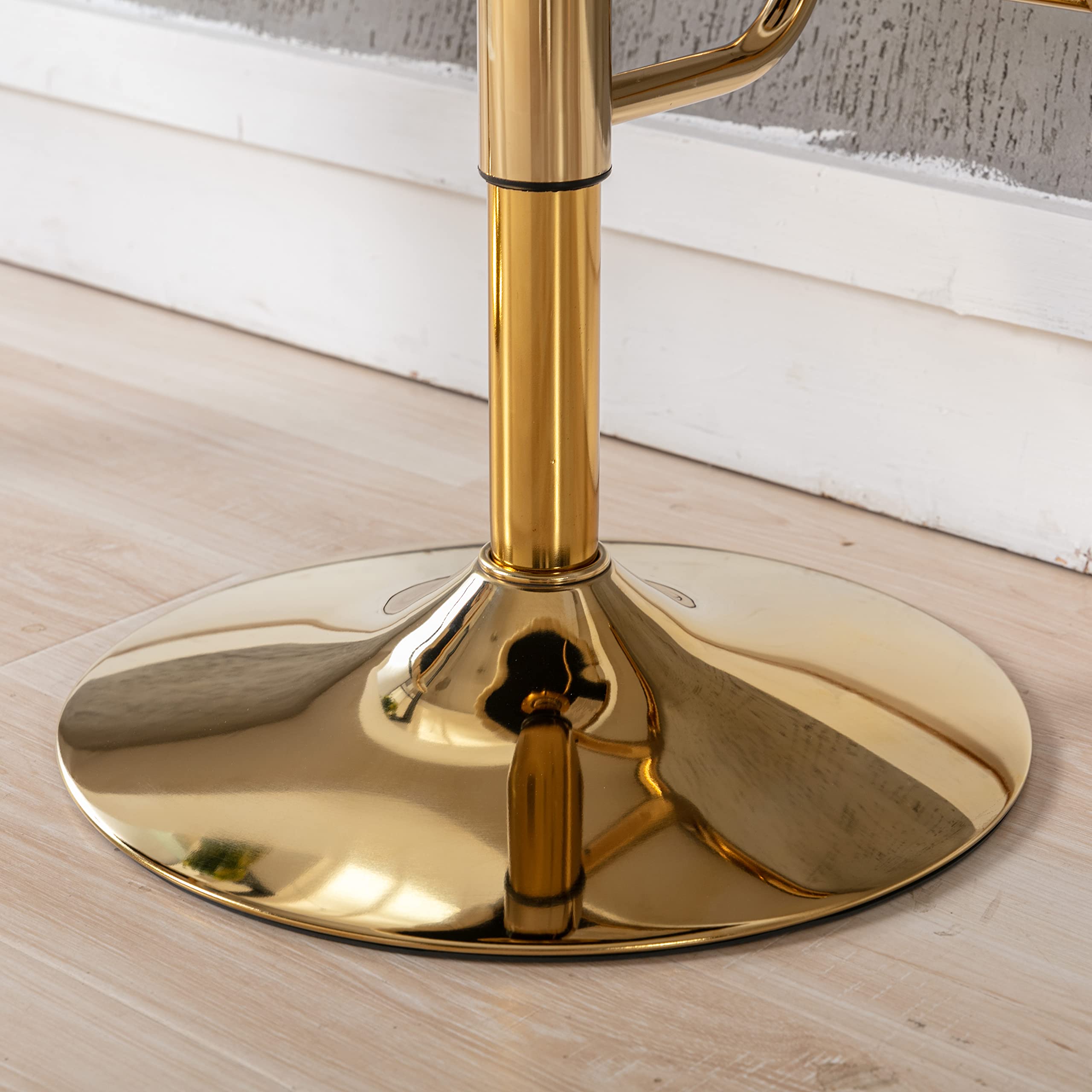 CHICAURA Swivel Gold Base Bar Stools Set of 2 - 6022AB