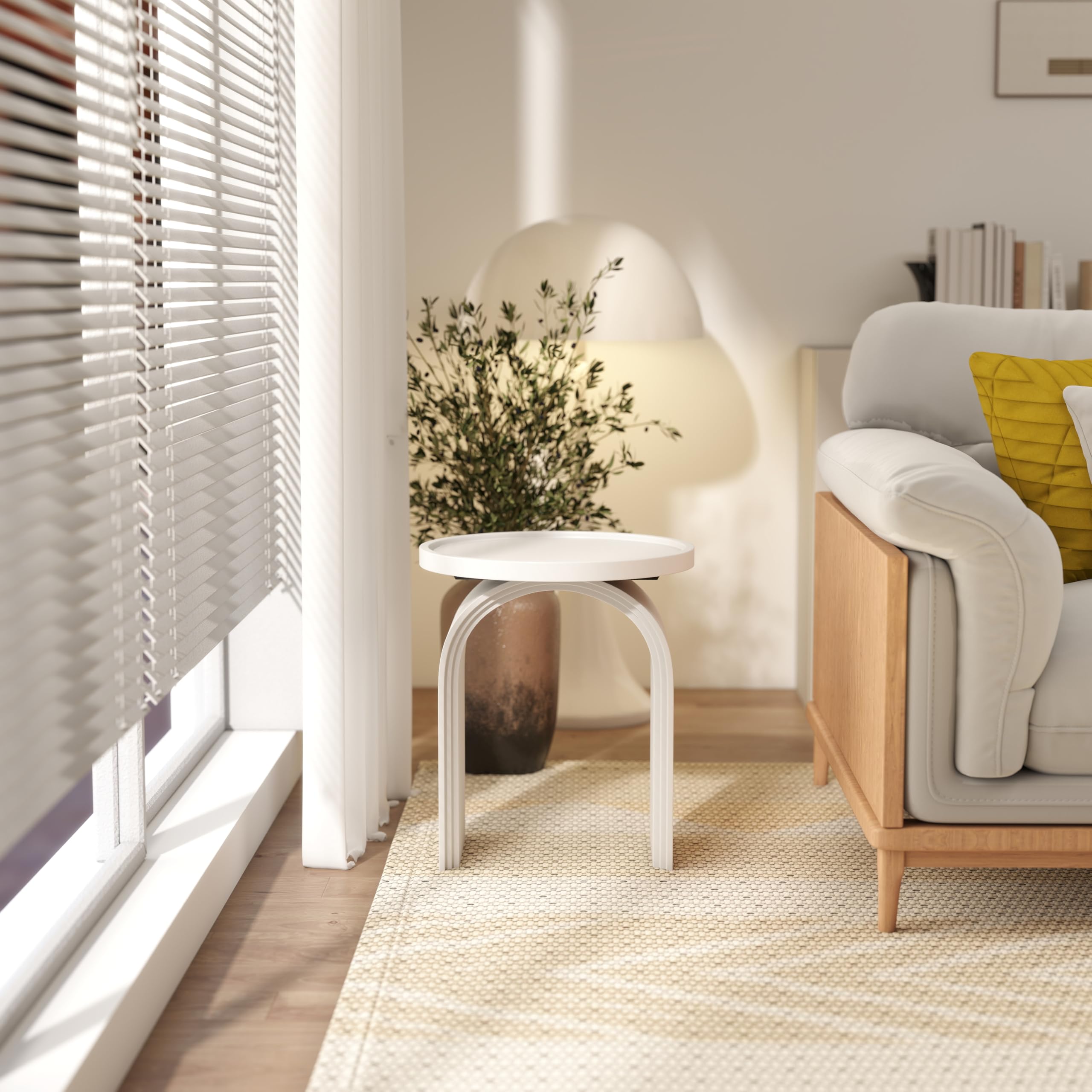 Kmax 17.7”W Modern Round Side Table - 00023ST