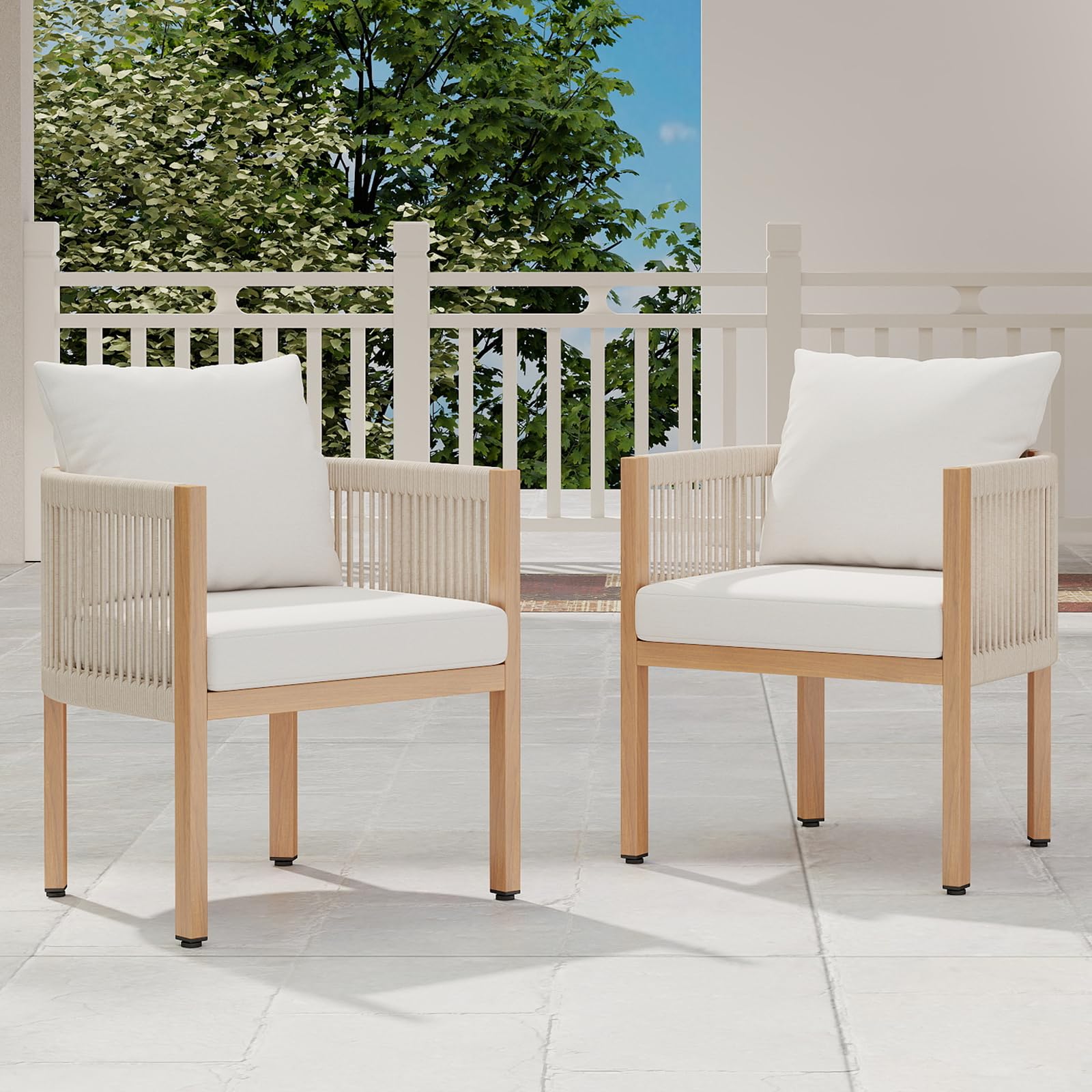 Outdoor Rope Patio Chairs Set of 2 - 25004DC