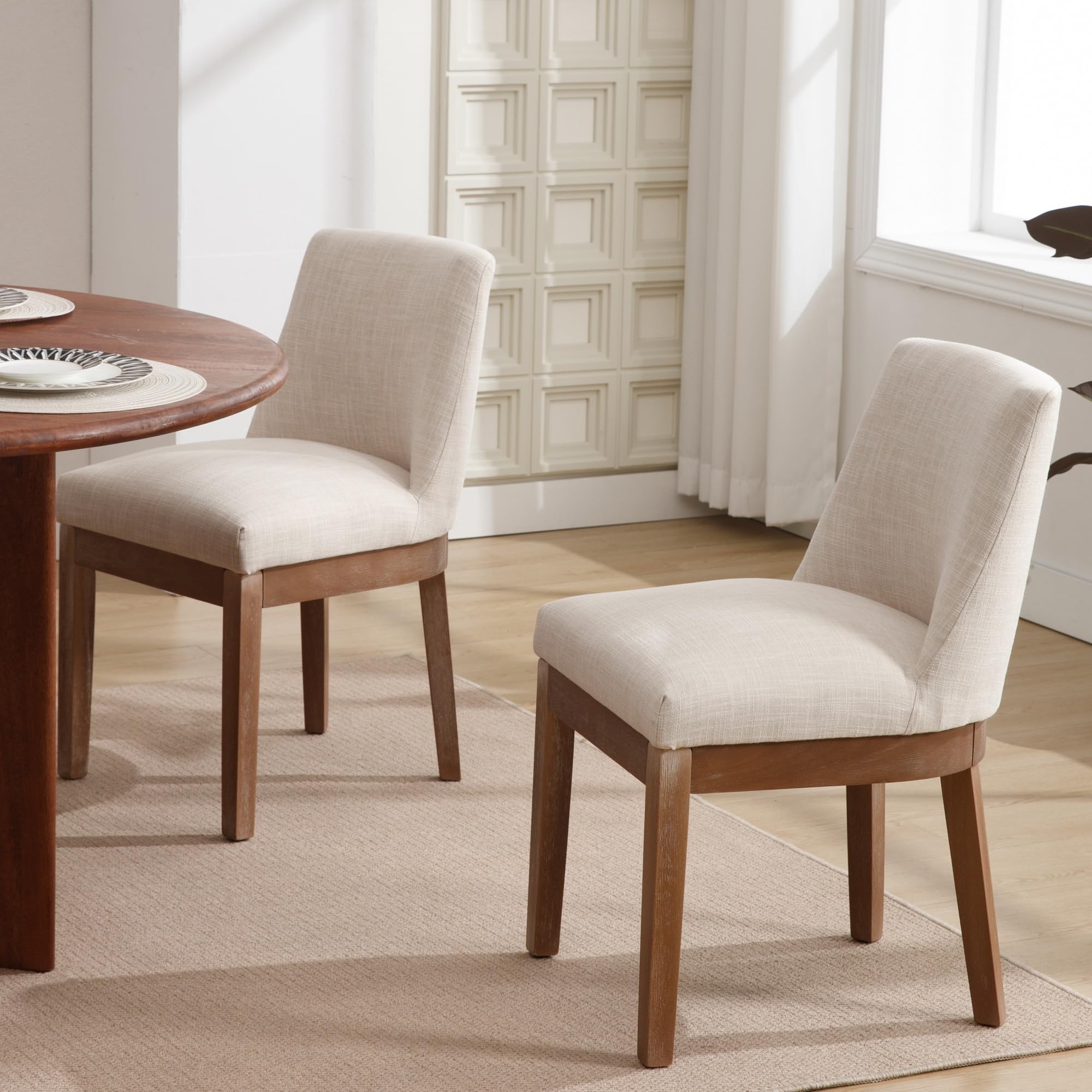 Kmax Dining Chairs with Wood Legs Set of 2 - 8925DC