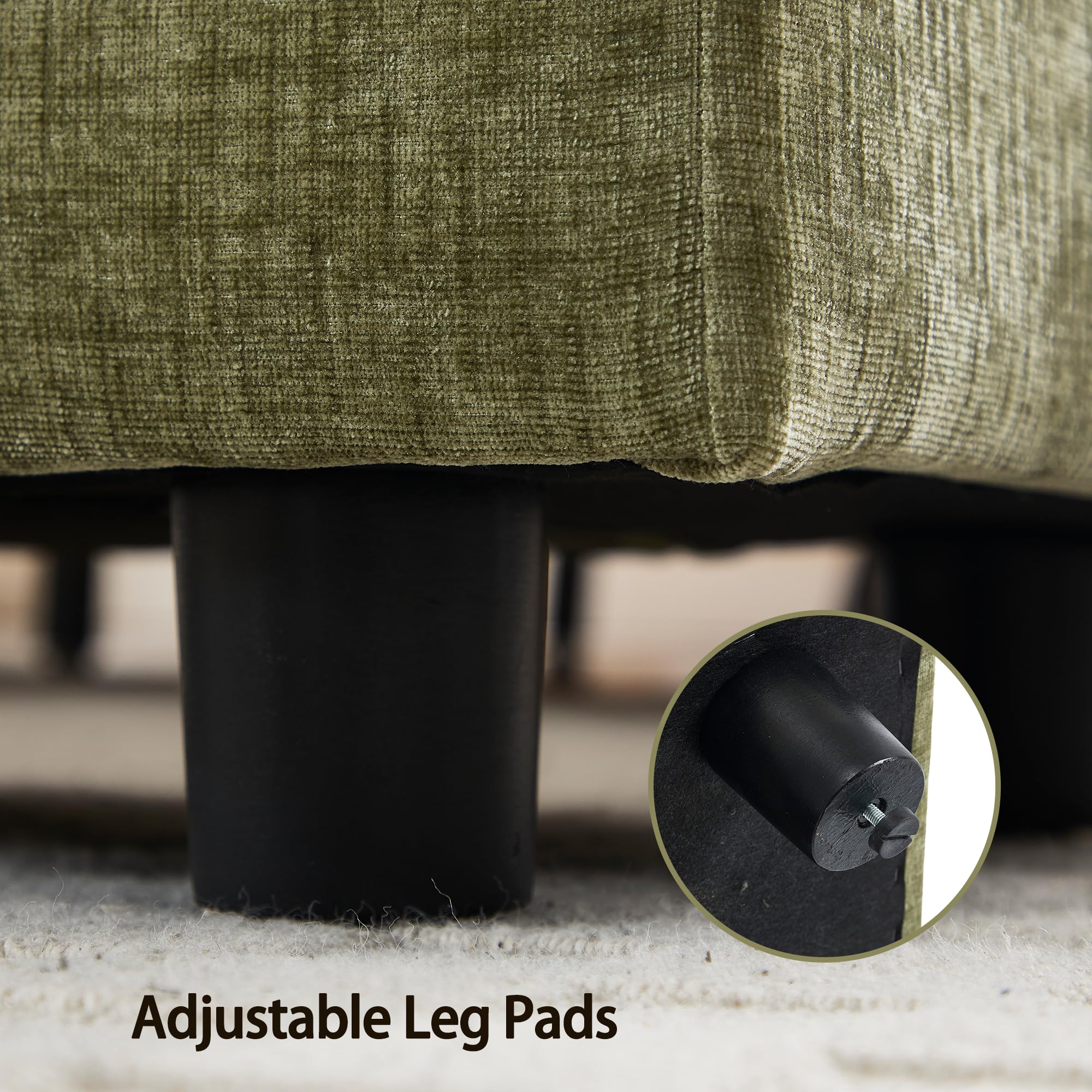 ROCITY 55" Upholstered Storage Bench for Entryway and Bedroom - 7060BH