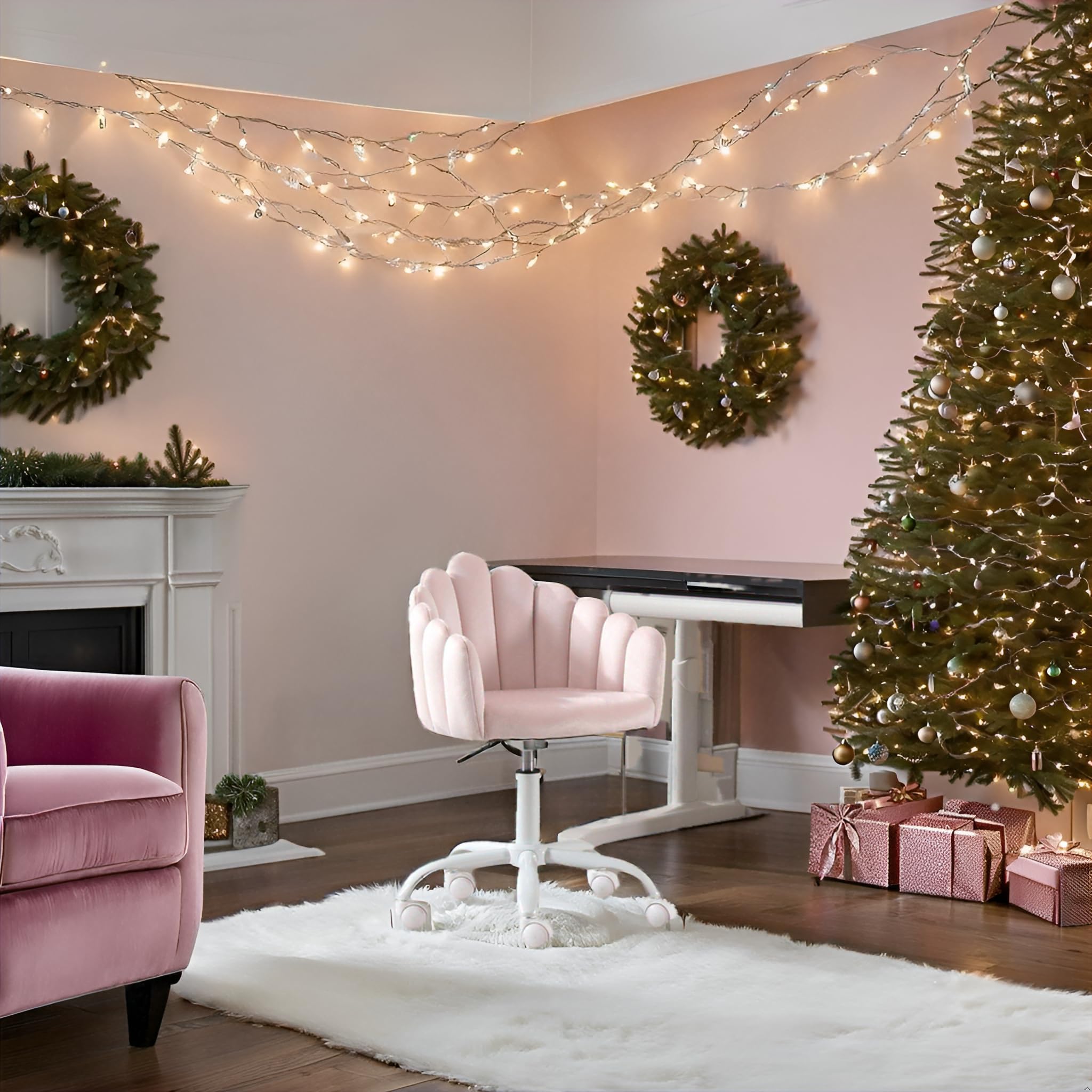 ROCITY Kids Cute Shell Shaped Swivel Adjustable Desk Chair 1 PCS - X403KC