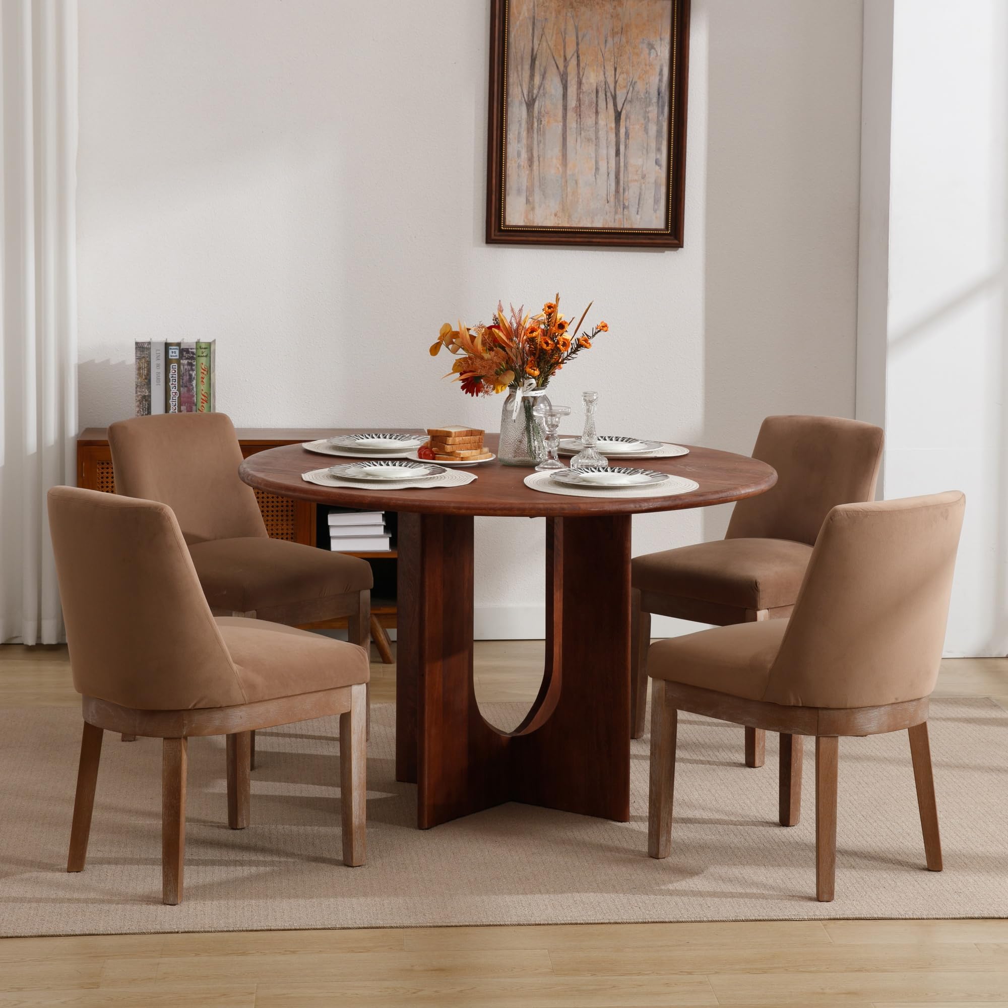 Kmax Dining Chairs with Wood Legs Set of 2 - 8925DC