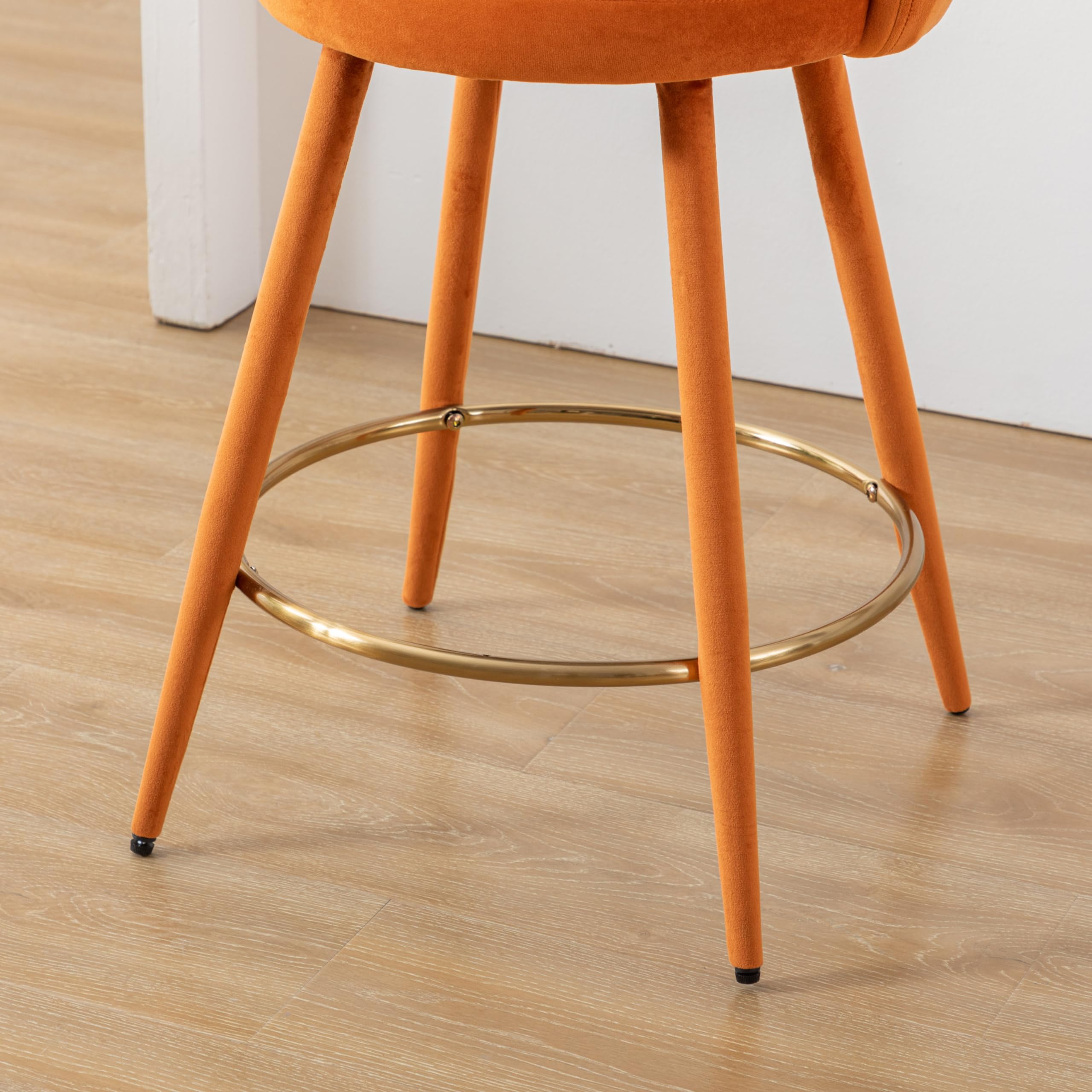 26"H Petal Back Counter Stools with Footrest Set of 2 - 3208CS