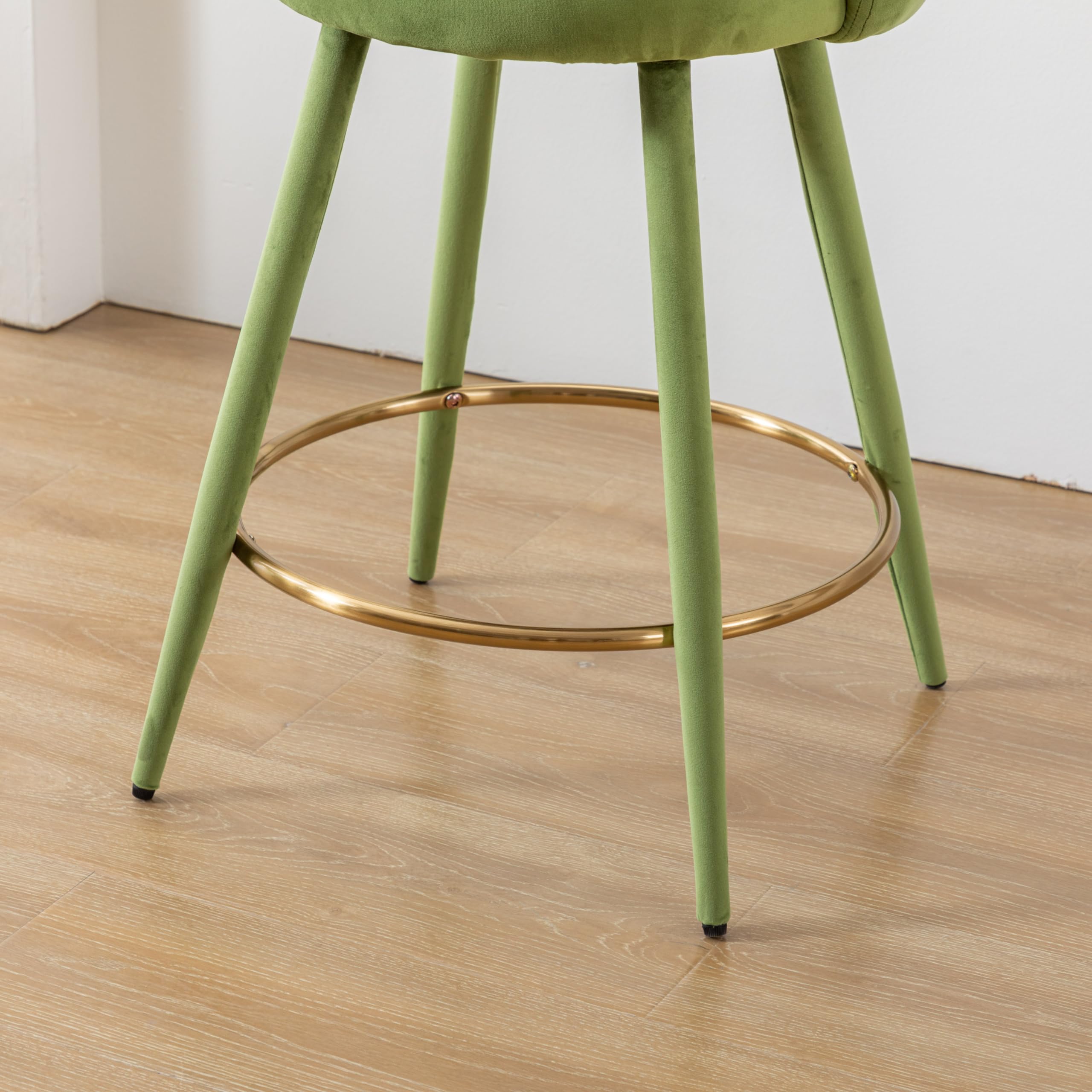 CHICAURA 26"H Petal Back Counter Stools with Footrest Set of 2 - 3208CS