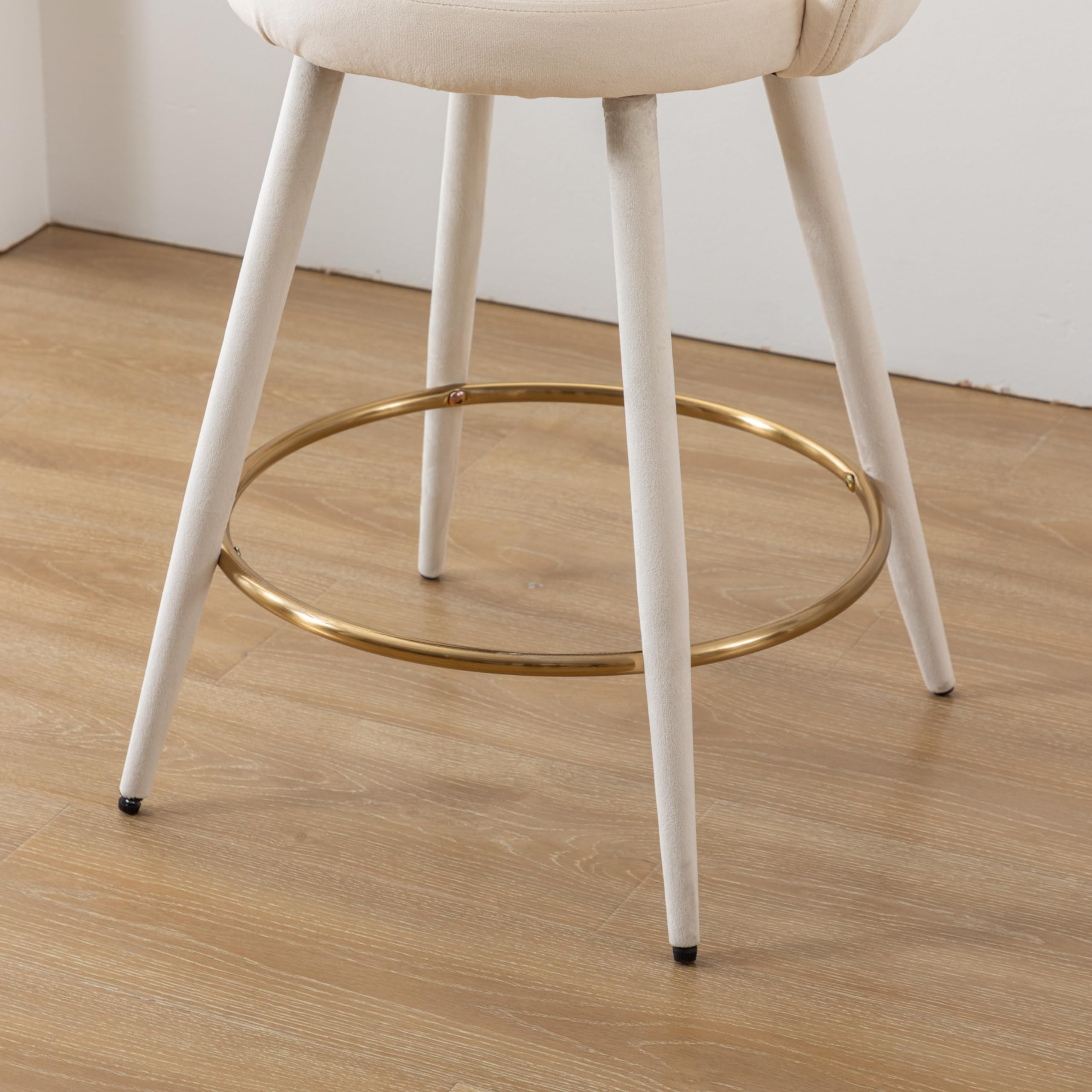 CHICAURA 26"H Petal Back Counter Stools with Footrest Set of 2 - 3208CS