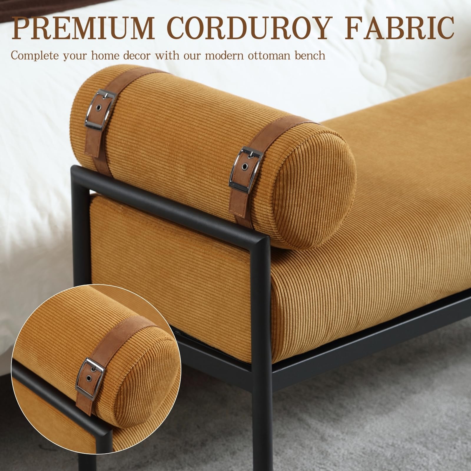 ROCITY 55 "W Bedroom Bench with Removable Pillows - 2160BH