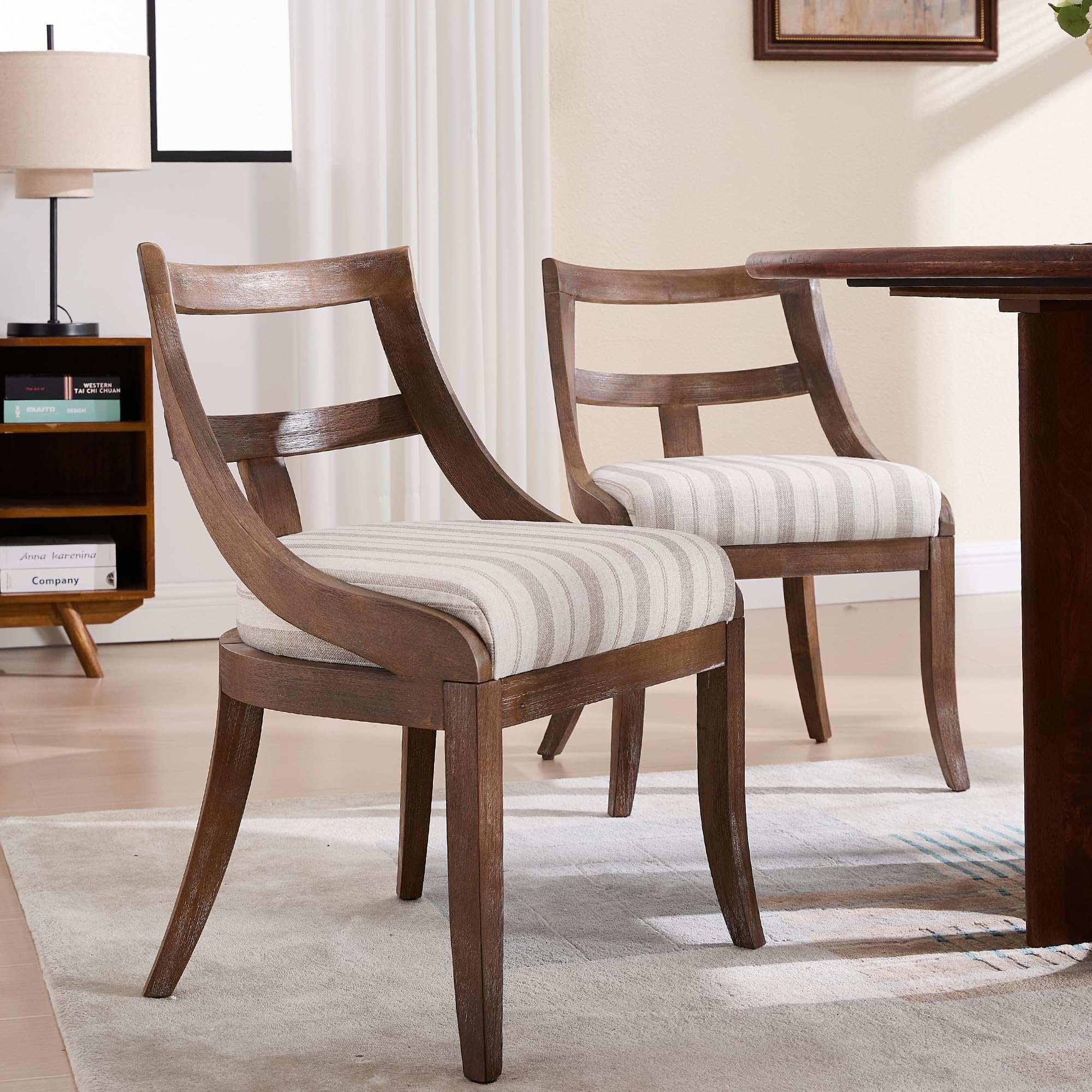 Kmax Mid-century Farmhouse Dining Chairs Set of 2 - X022DC