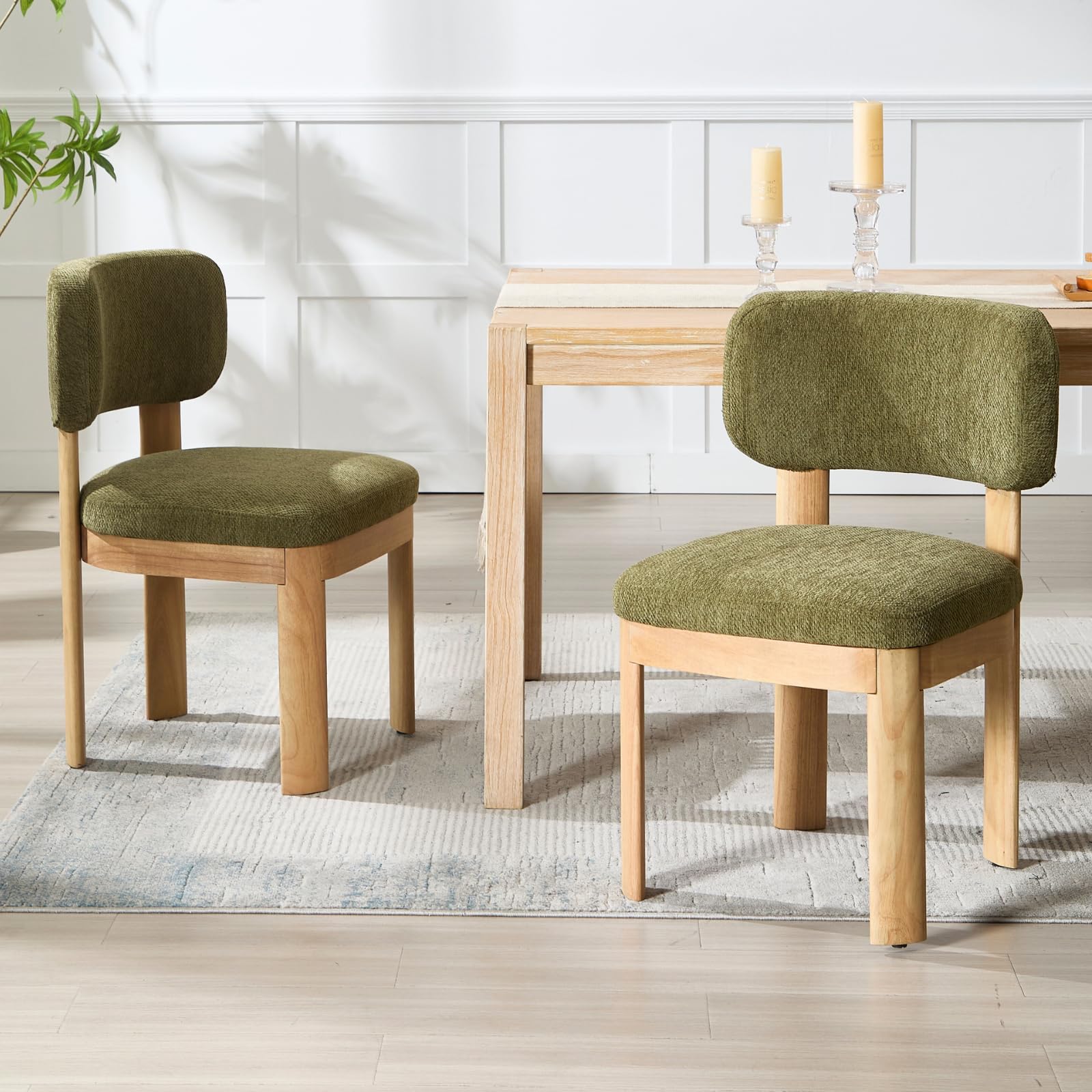 VESCASA Curved Backrest Dining Room Chairs Set of 2 - 10086DC