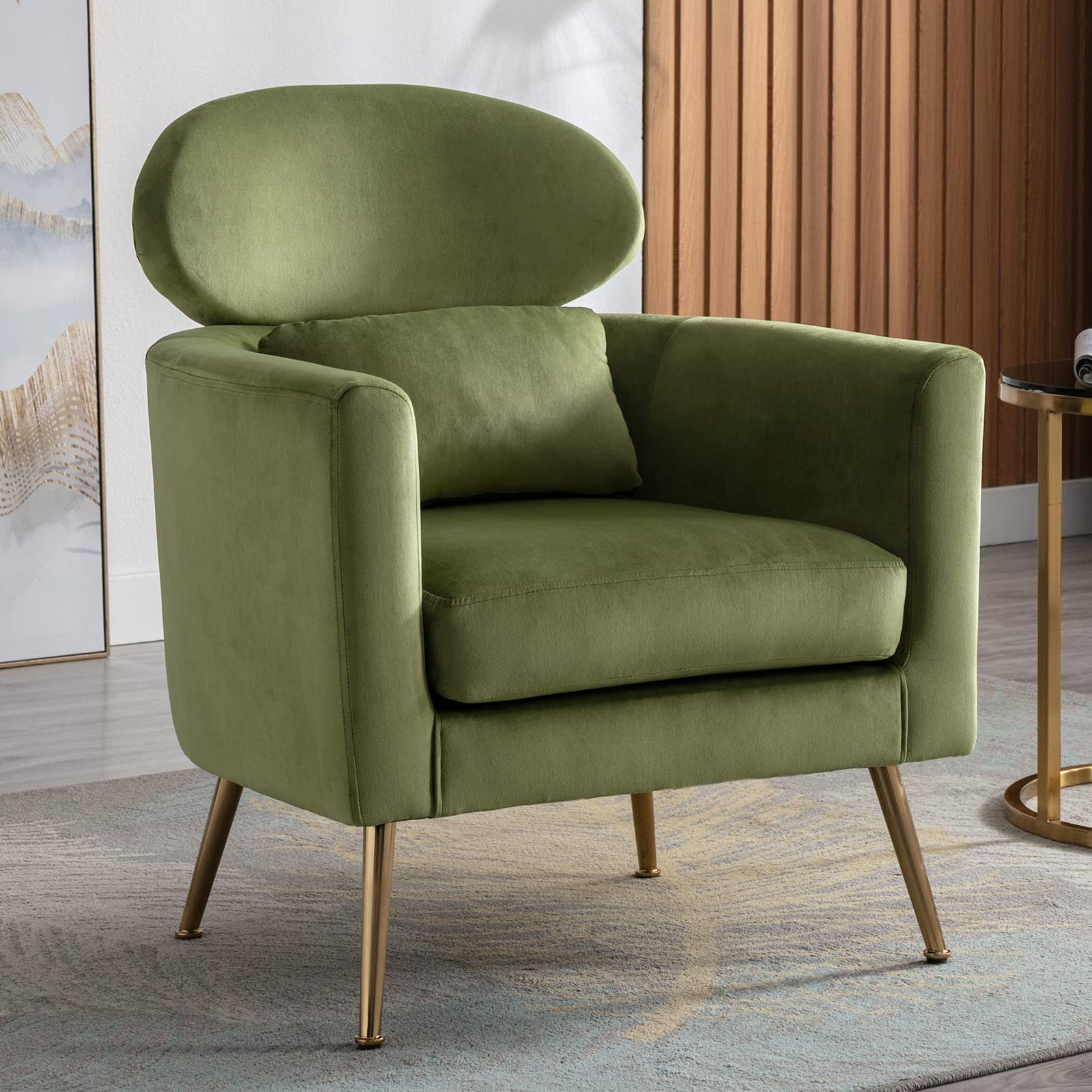CHICAURA Upholstered Barrel Accent Chair 1 PCS - 8342AC