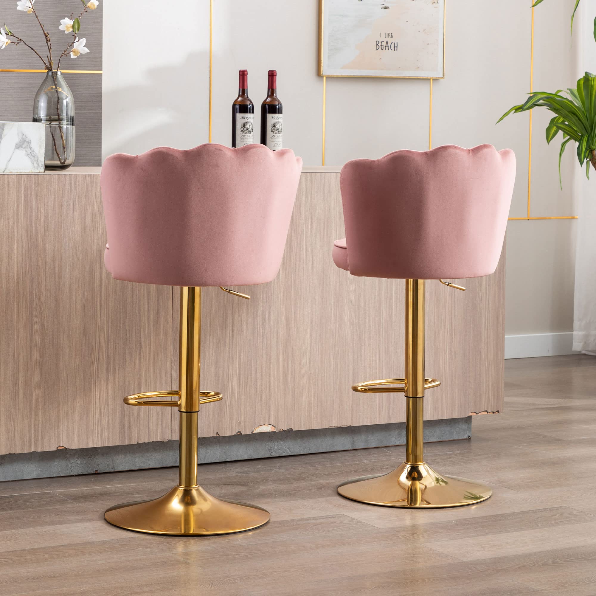 CHICAURA Adjustable Swivel Bar Stools Set of 2 - 2205AB