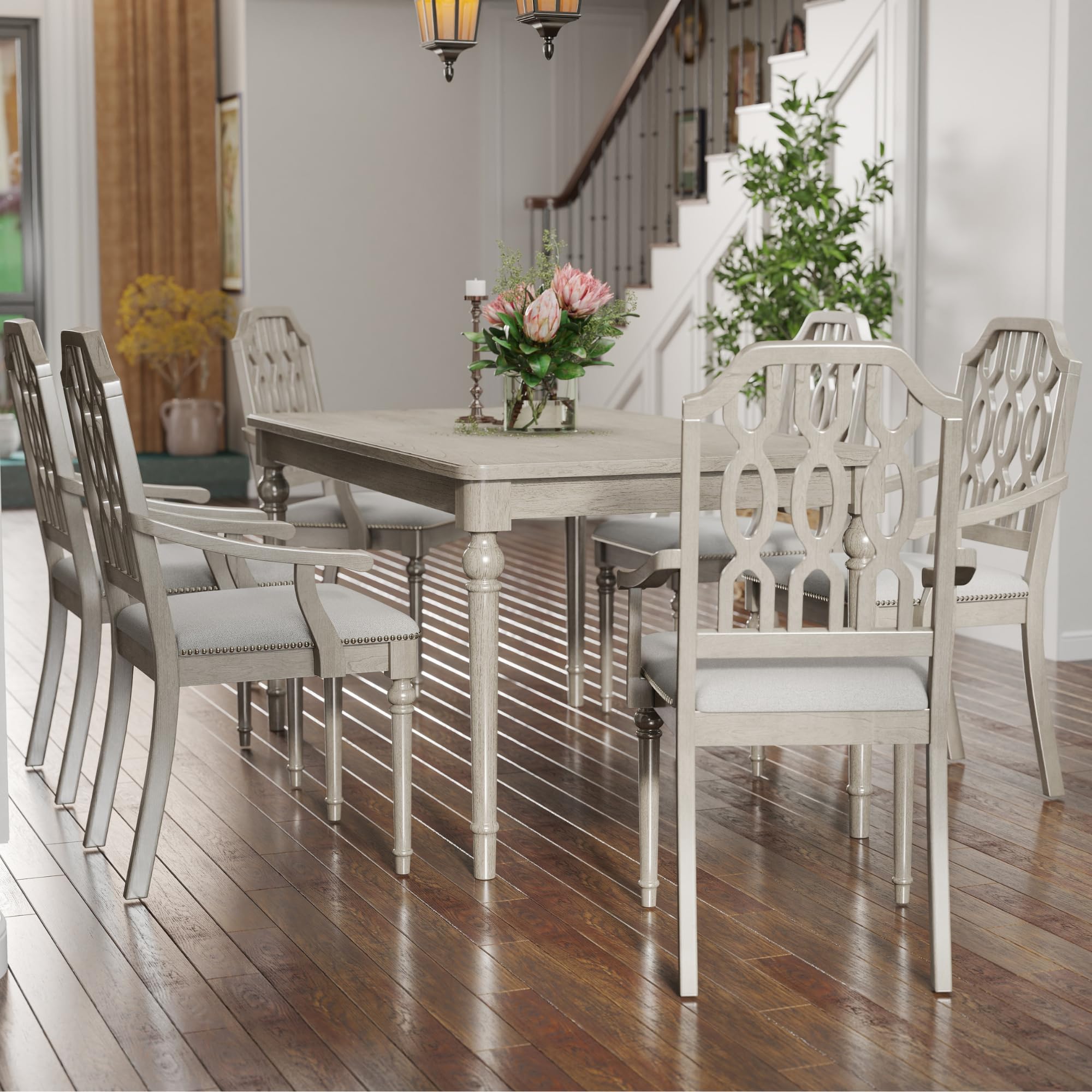 Kmax Farmhouse Rectangle Dining Chairs Set of 2 - 8171