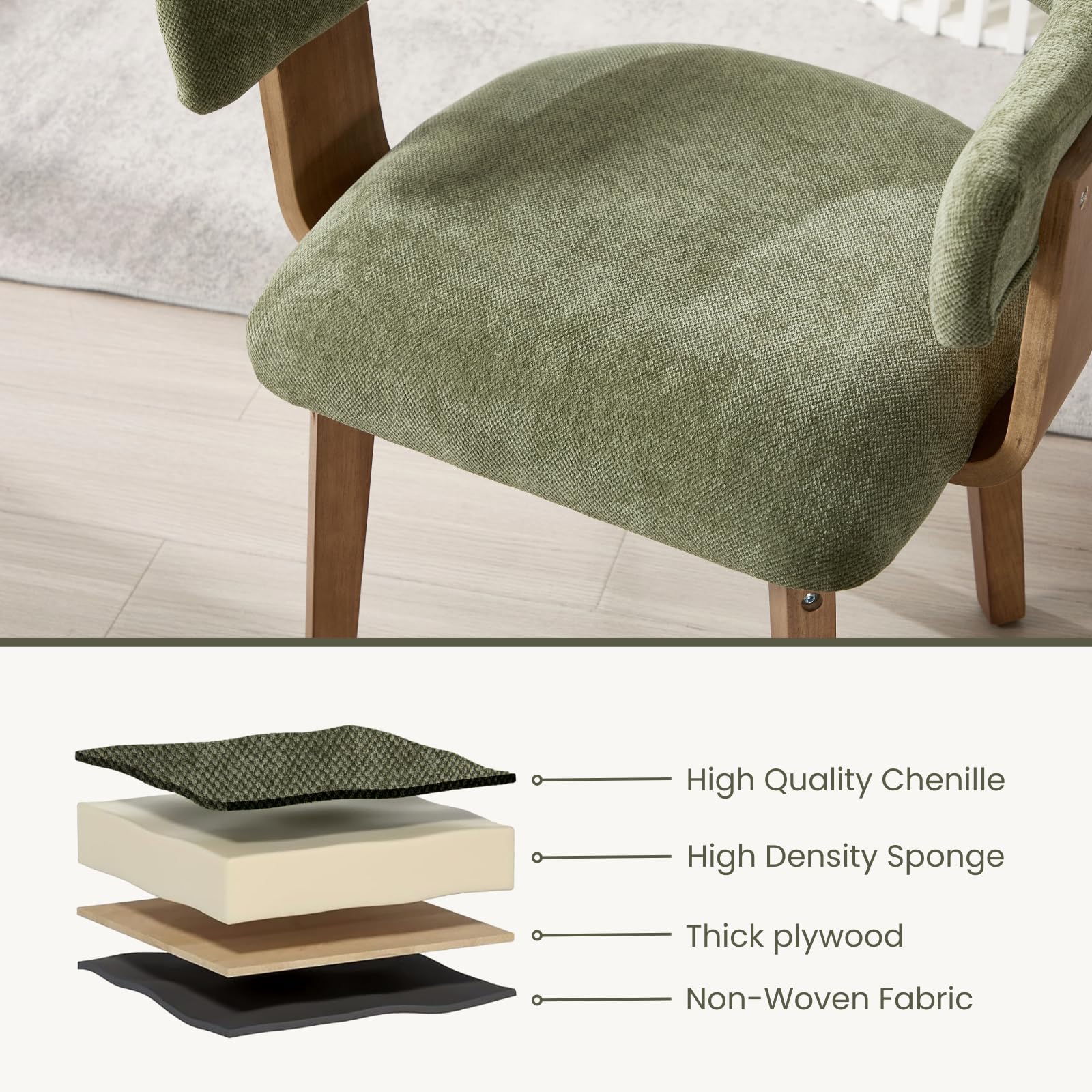 EALSON Barrel Dining Chairs Set of 2 - 10075DC