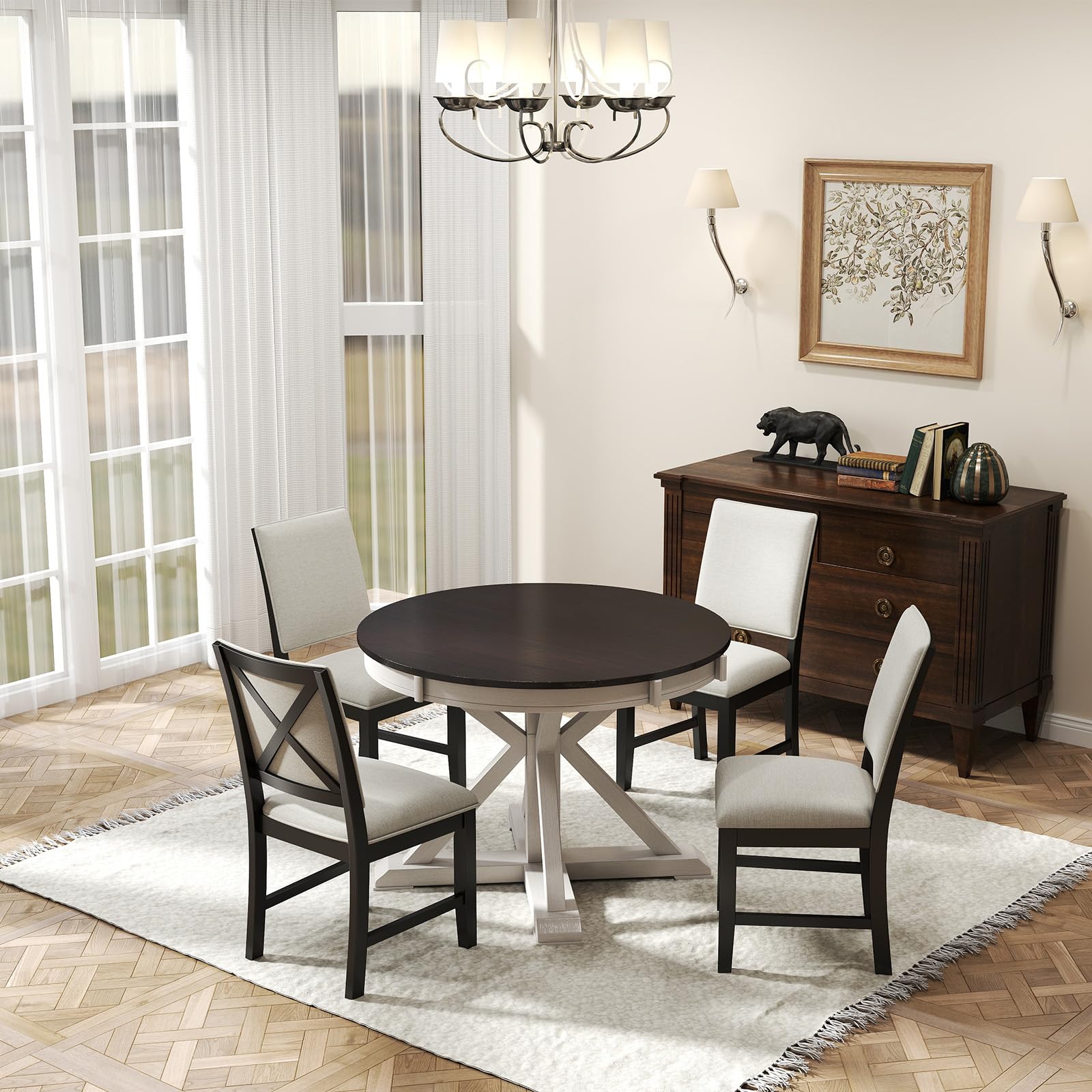 Kmax 42-54"W Round Dining Table - 22191