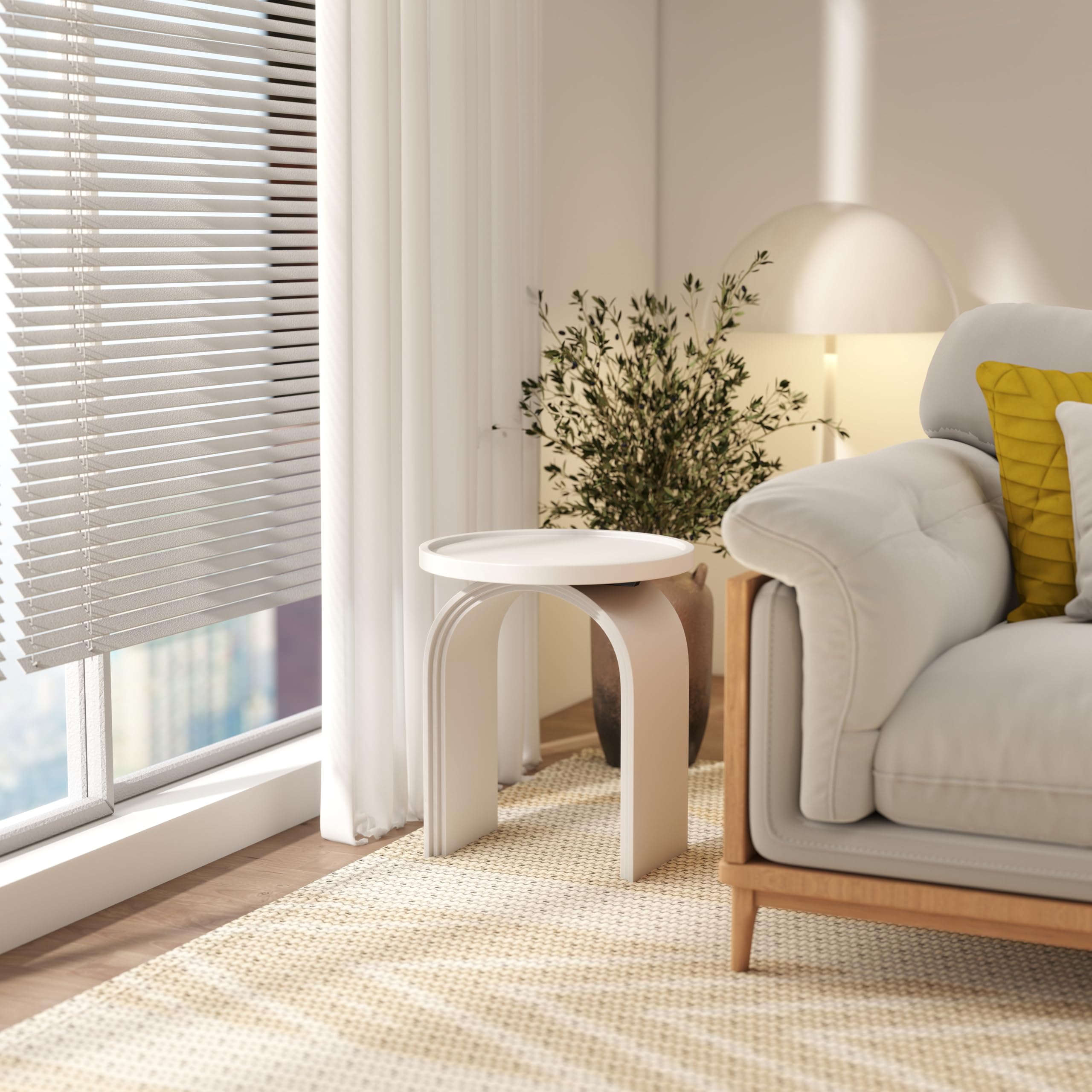 Kmax 17.7”W Modern Round Side Table - 00023ST