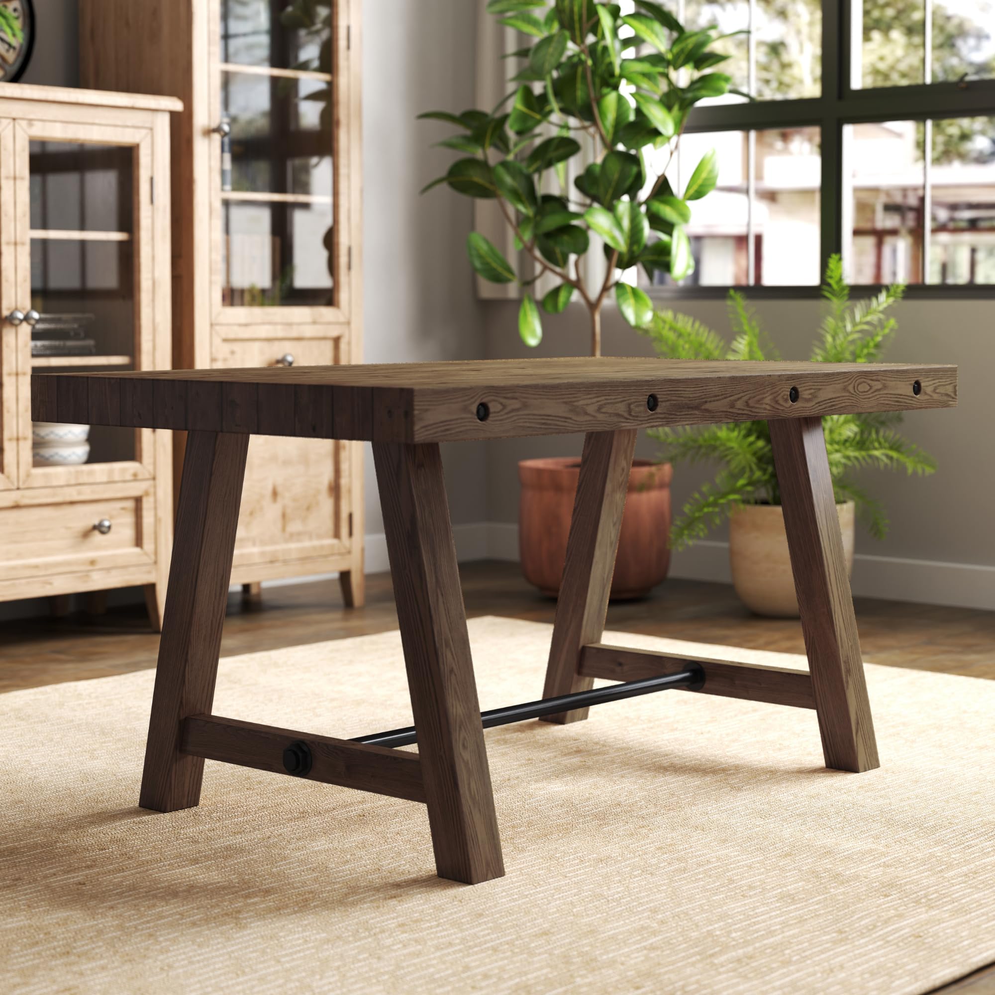 Janoray 59"W Solid Wood Dining Table - X151DT