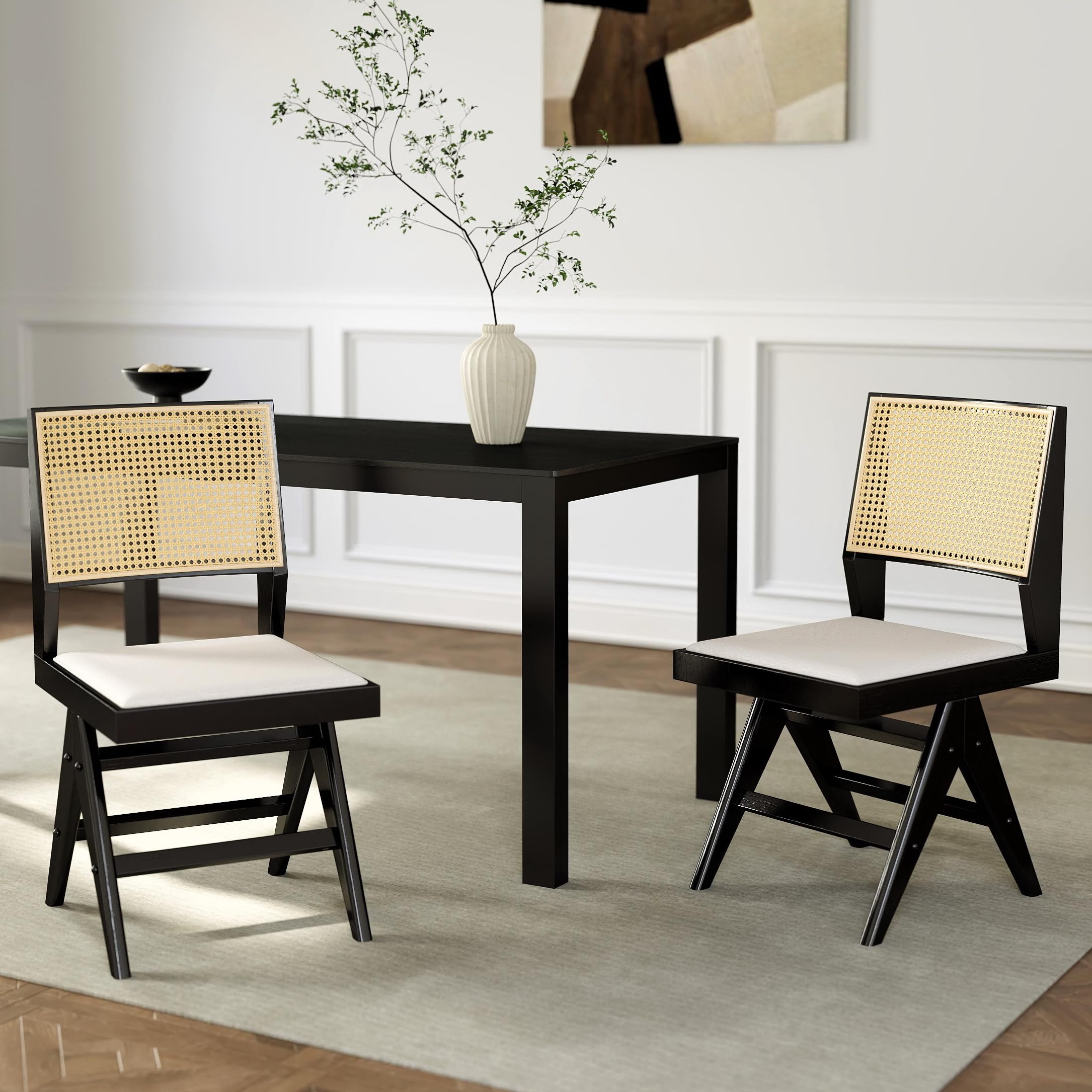 Janoray Farmhouse Wood Dining Chairs Set of 2 - X0009DC