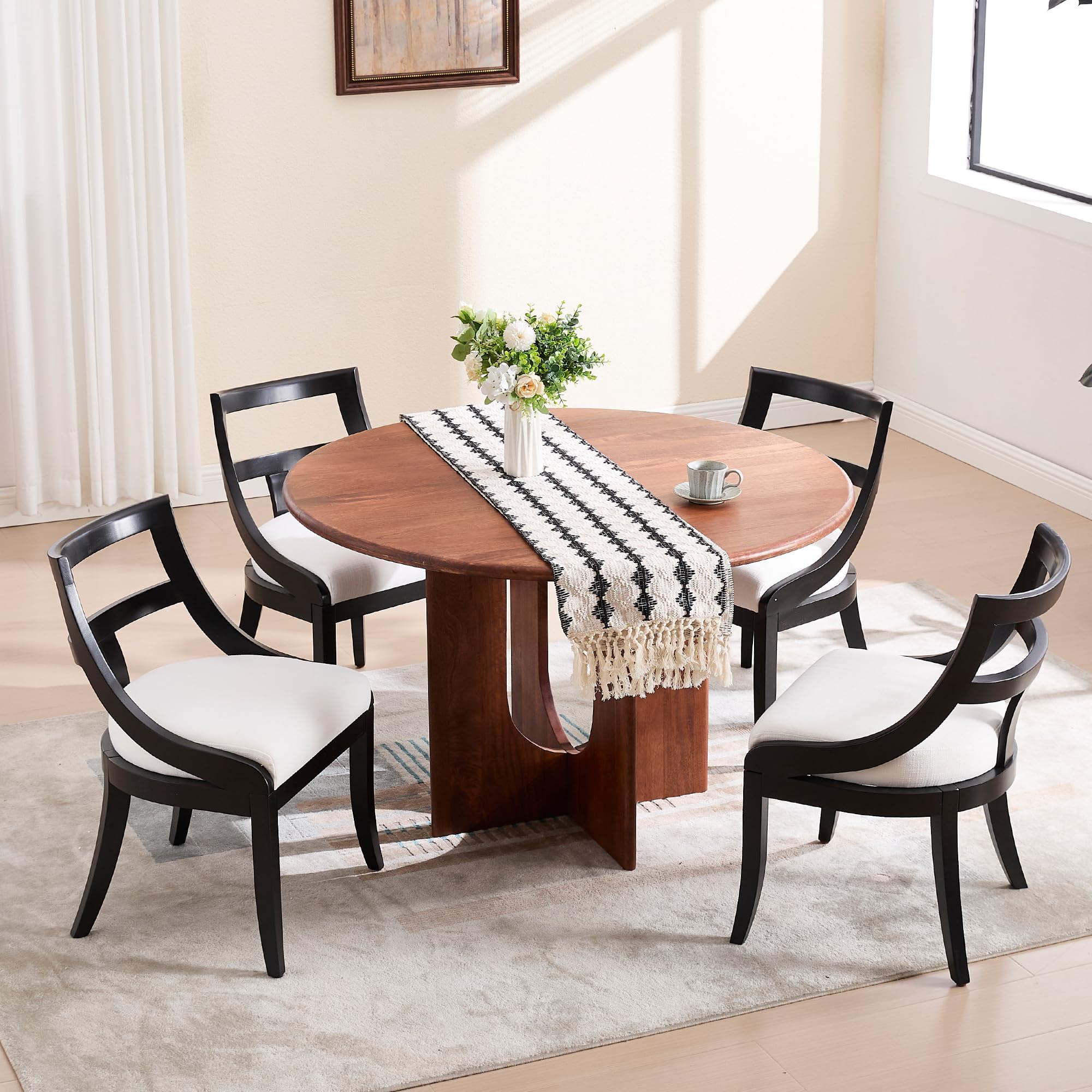 Kmax Mid-century Farmhouse Dining Chairs Set of 2 - X022DC