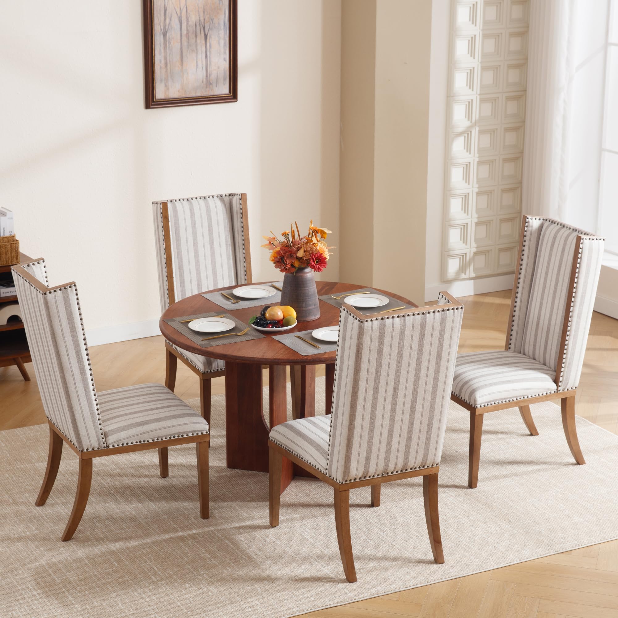 Janoray Mid Century High Back Dining Chairs Set of 2 - XX001DC