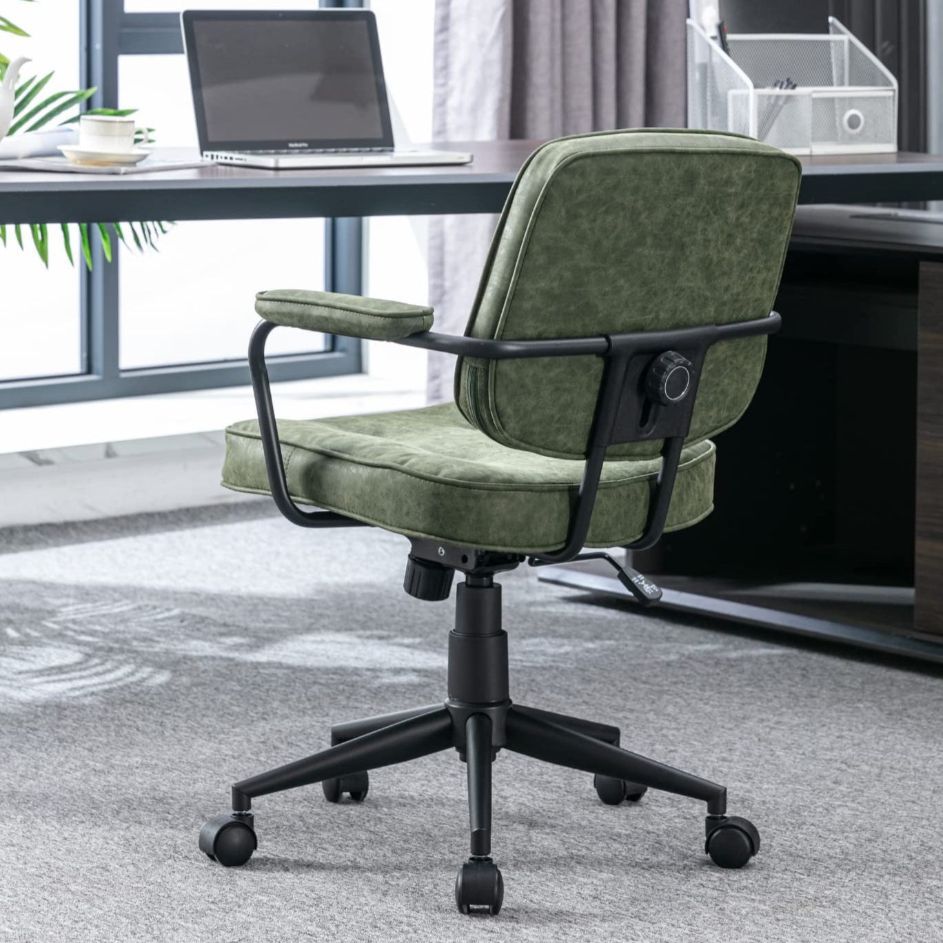 ROCITY Swivel Leather Home Office Chair 1 PCS - X221OC
