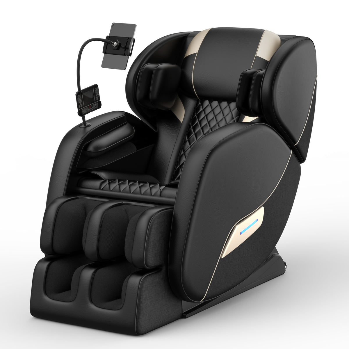 Modern Black PU Leather Zero Gravity Massage Recliner Chair