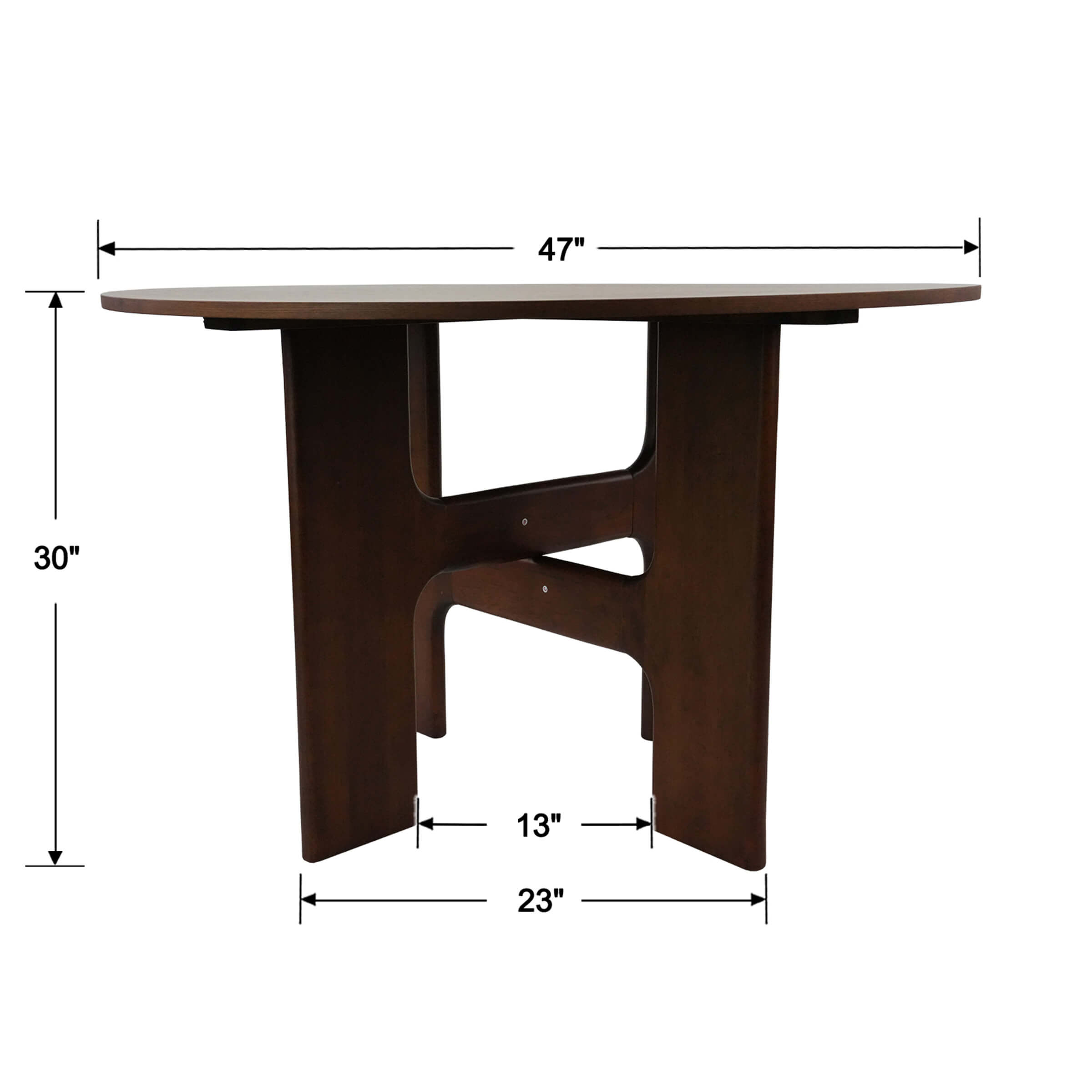 KMAX Round Solid Wood Dining Table for 4-6 People - 00015DT