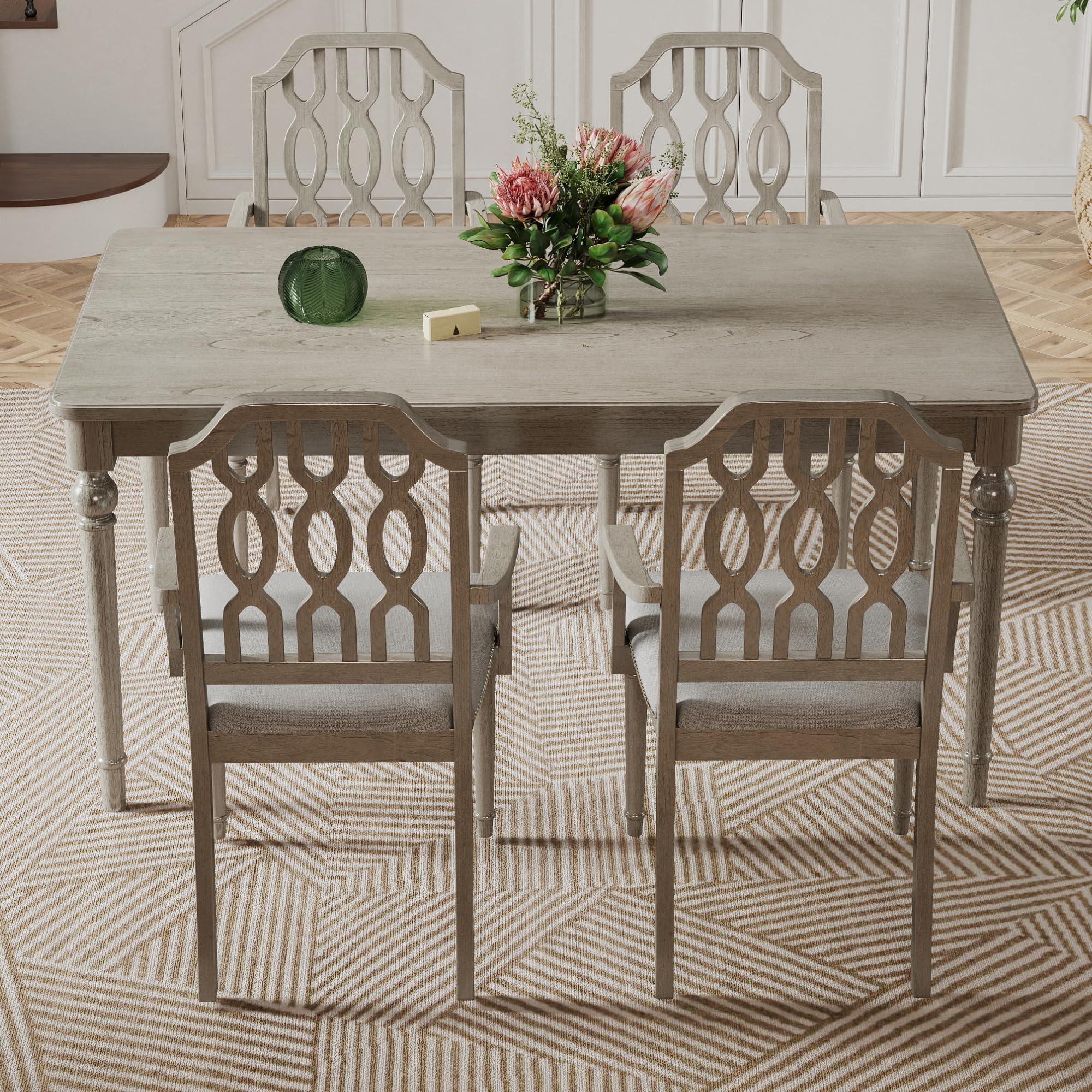 Kmax Farmhouse Rectangle Dining Chairs Set of 2 - 8171