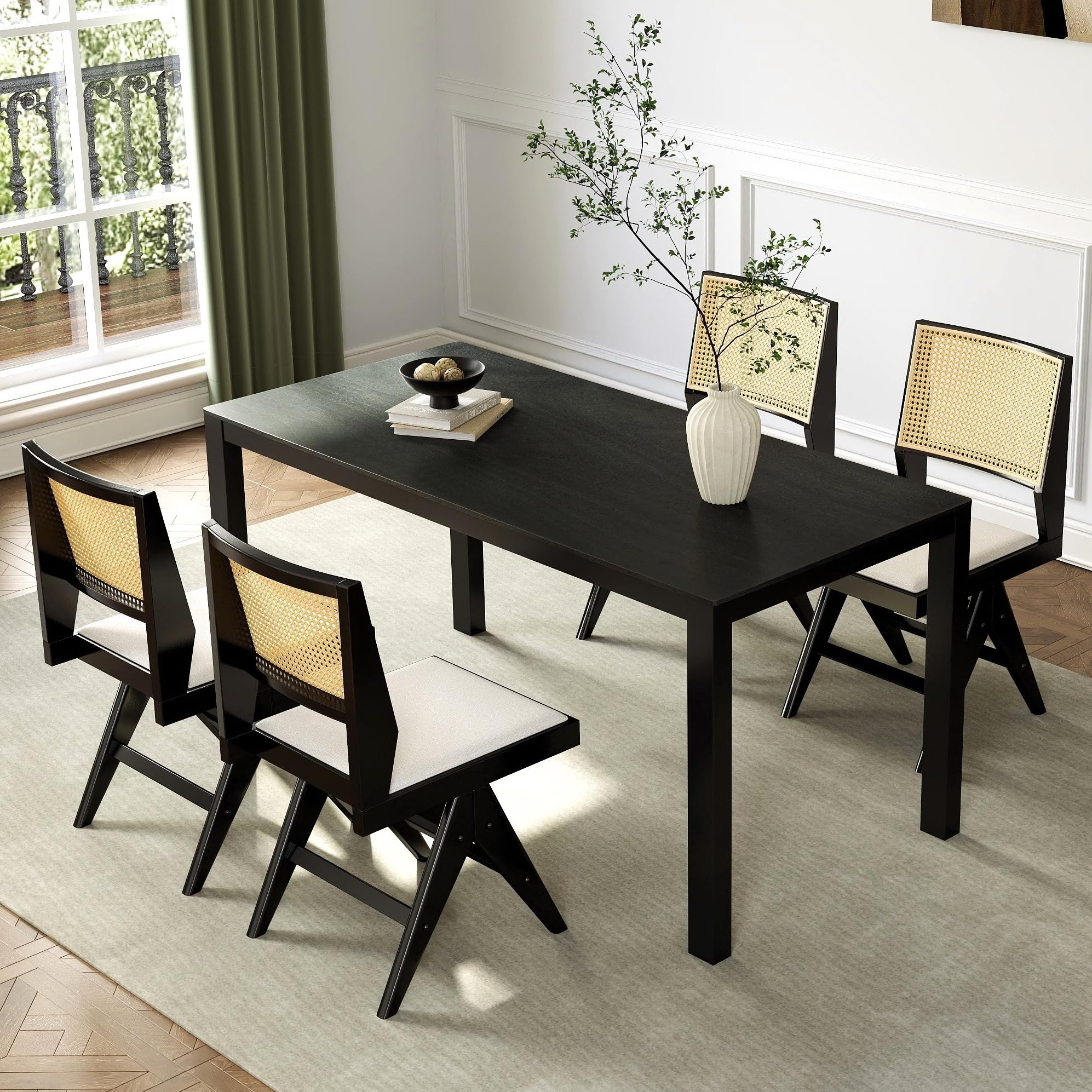 Janoray Farmhouse Wood Dining Chairs Set of 2 - 00009DC