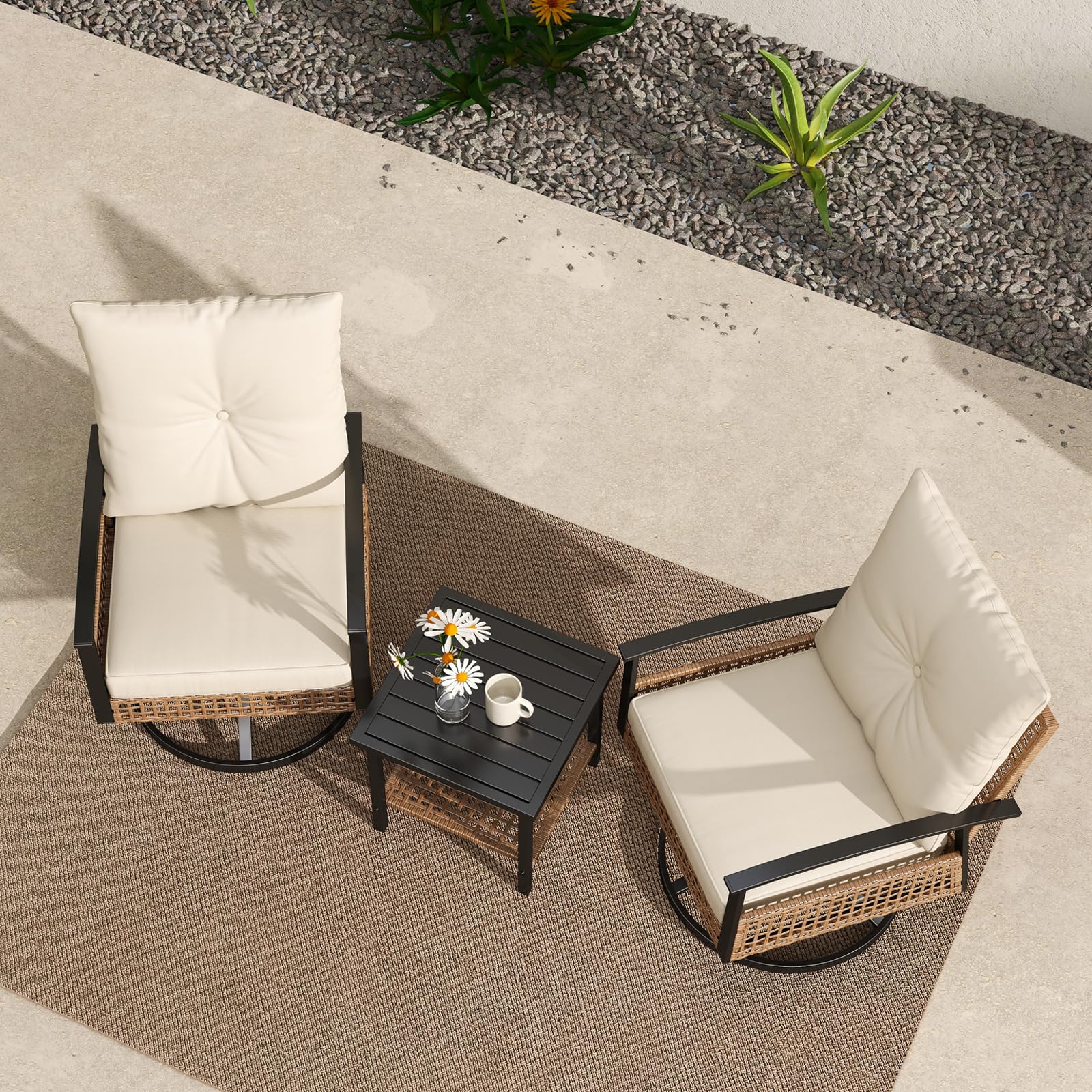 EALSON 3 Pieces Patio Bistro Set - X114SE