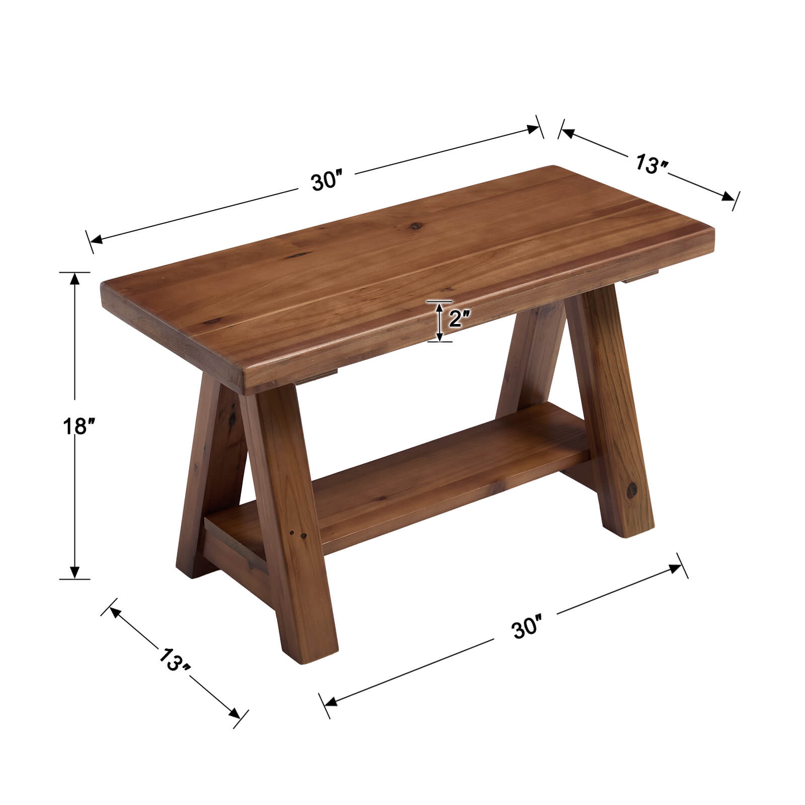 KMAX Wooden Storage Bench - 23893BH