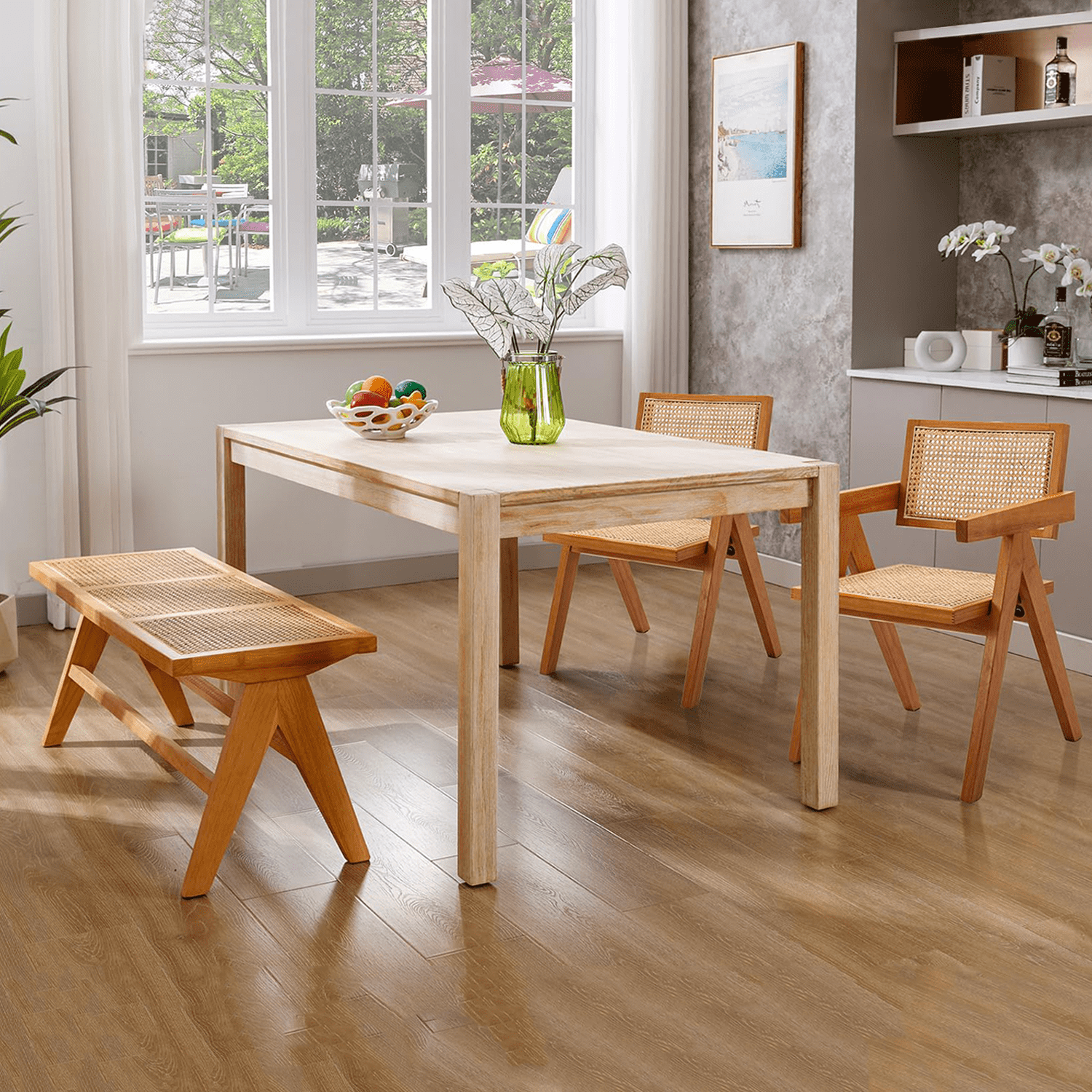 Kmax 42"L Wicker & Rattan Solid Color Accent Bench - 2545BH