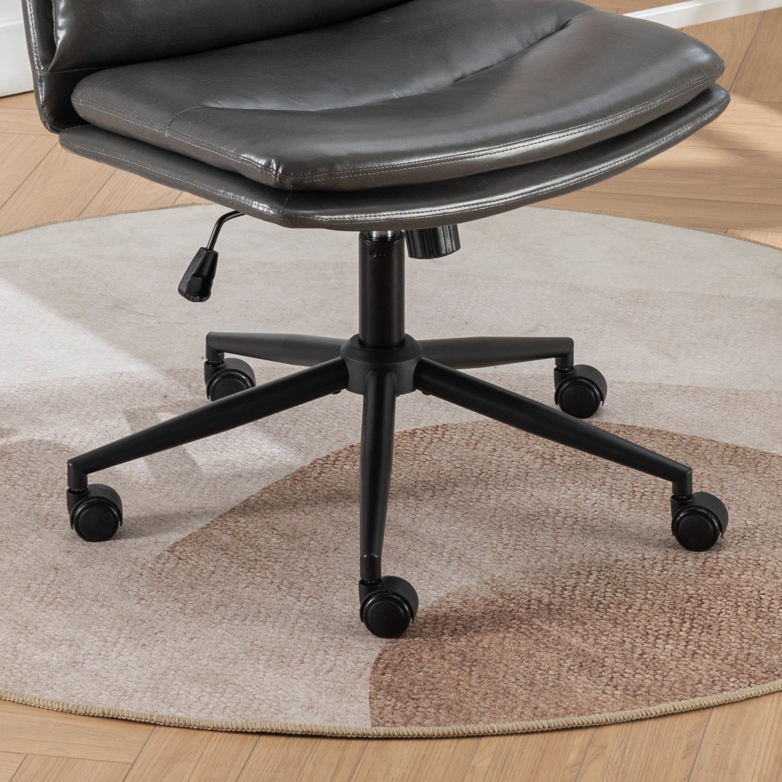 Adjustable Swivel Criss-Cross Chair with Wide Seat