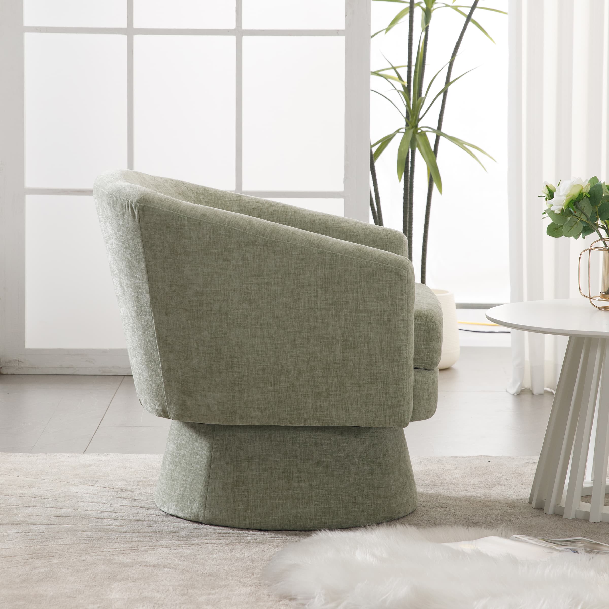 ROCITY Barrel Swivel Accent Chair 1 PCS - 3057AC