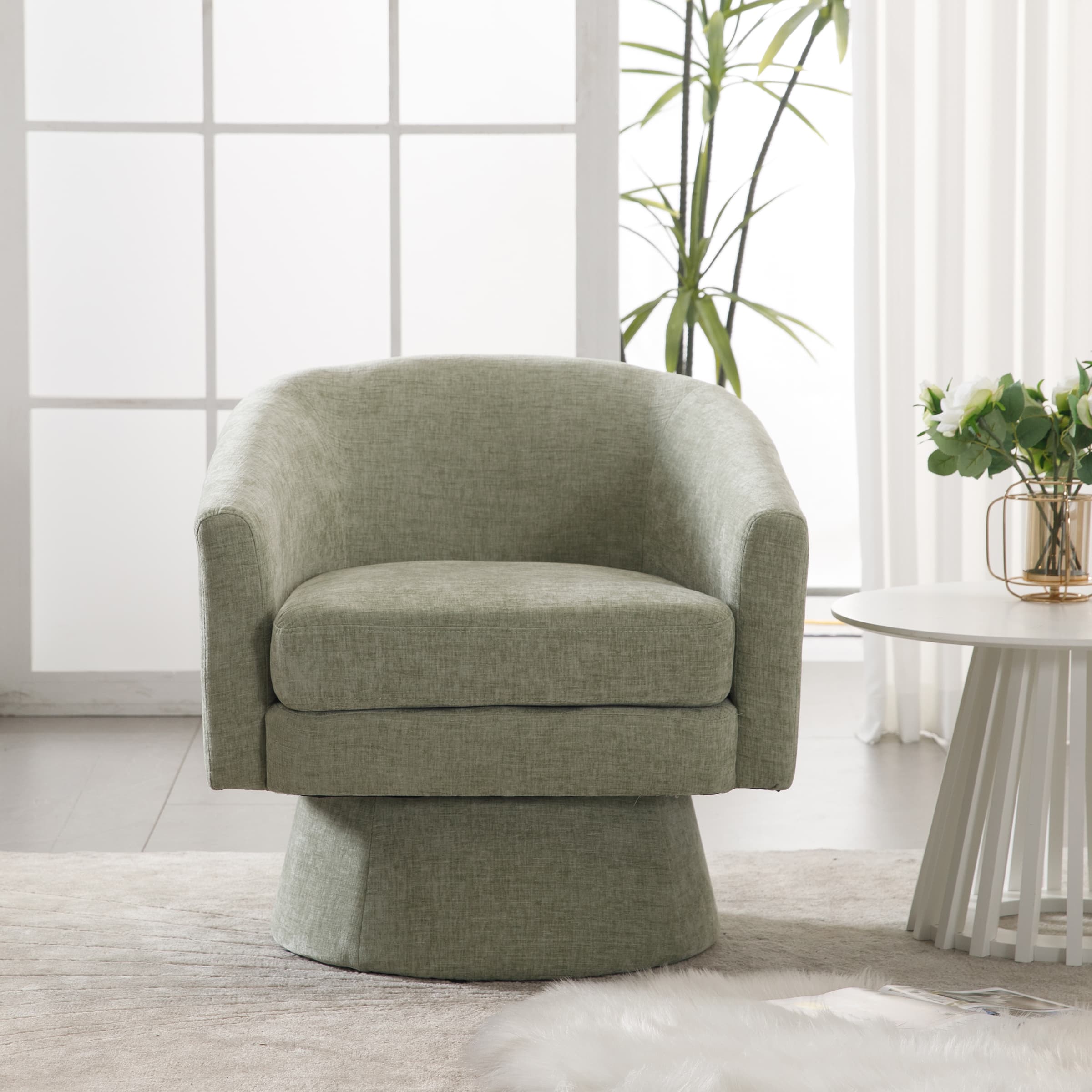 ROCITY Barrel Swivel Accent Chair 1 PCS - 3057AC