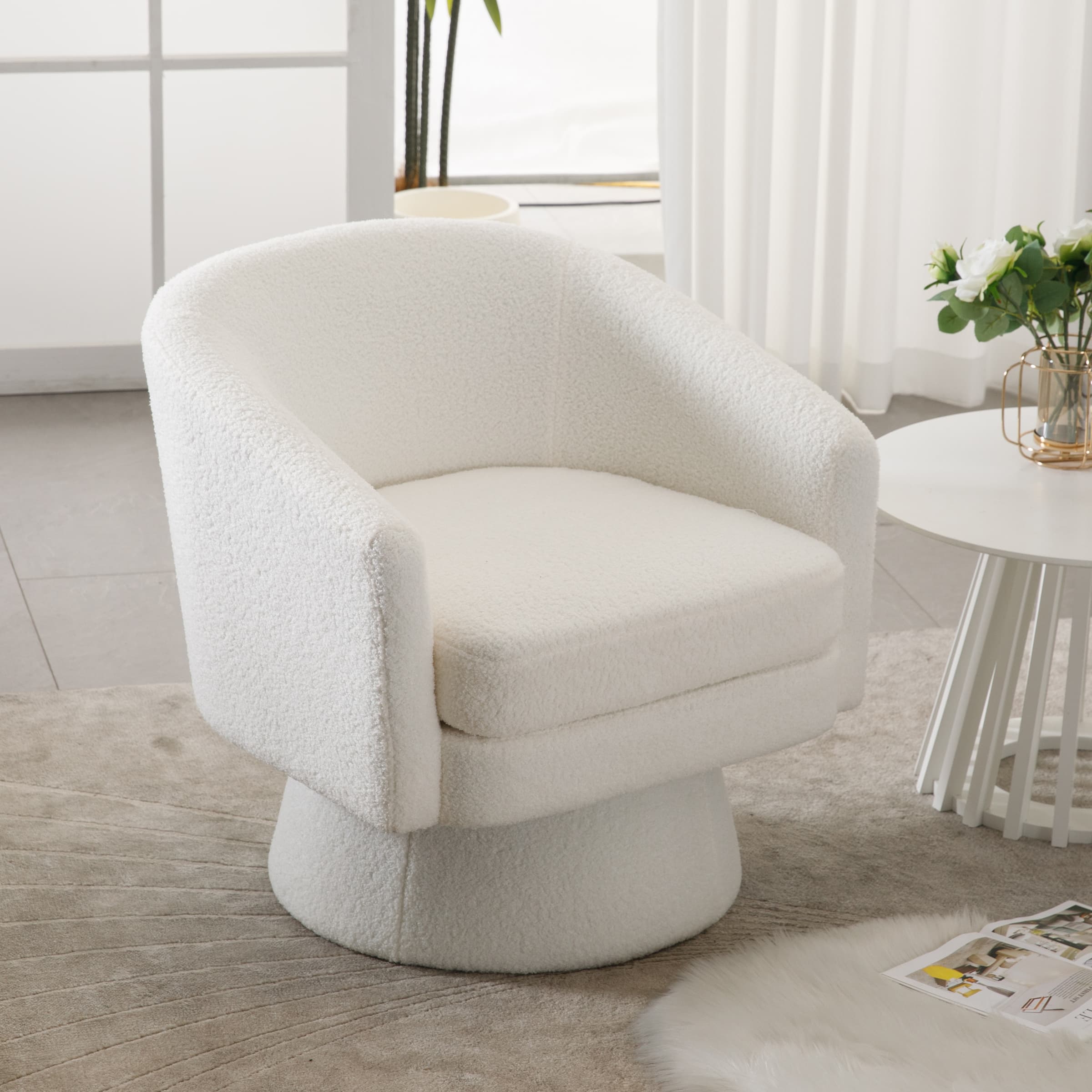 ROCITY Barrel Swivel Accent Chair 1 PCS - 3057AC