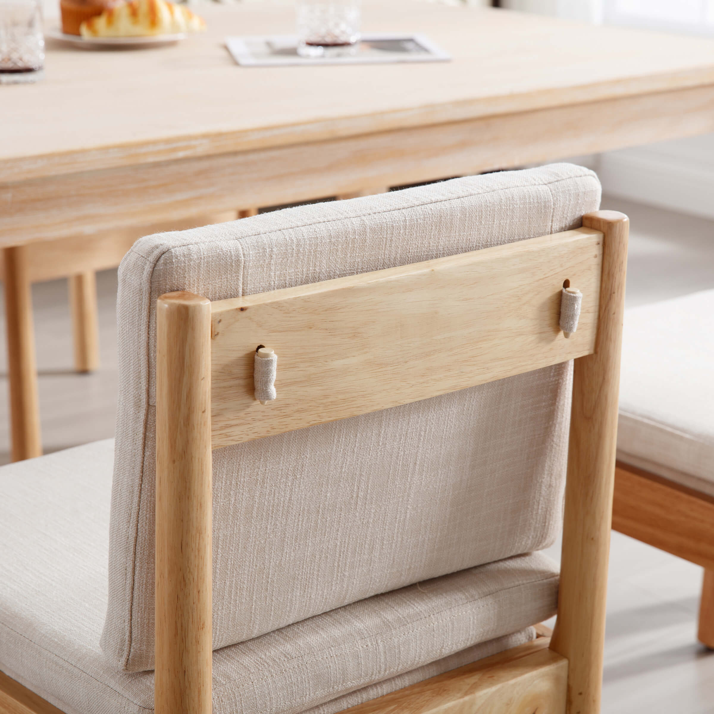 ROCITY Armless Wood Dining Chairs Set of 2 - 1965DC