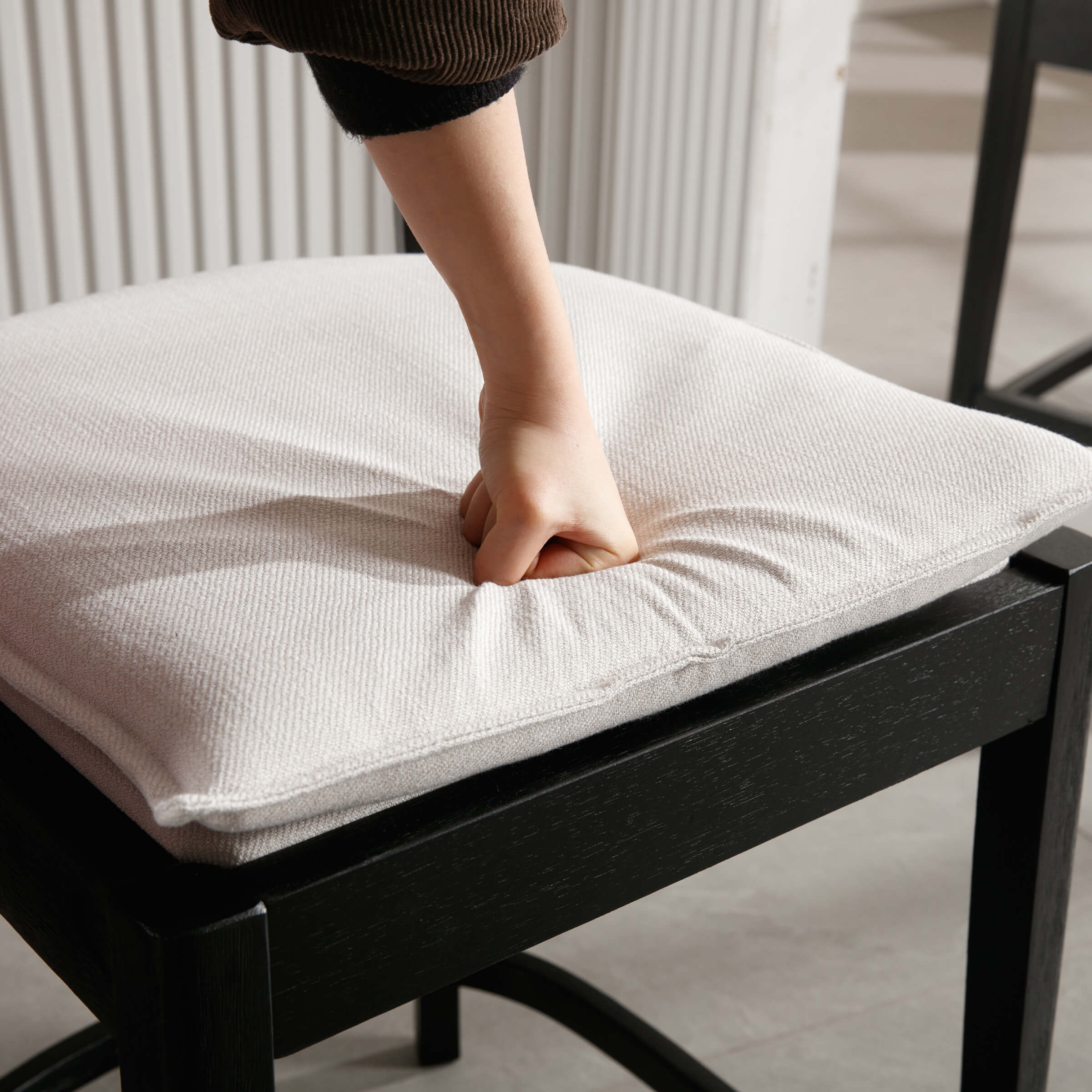 CIMOTA 26” Black Wood Rattan Counter Stools Set of 2 - 5674